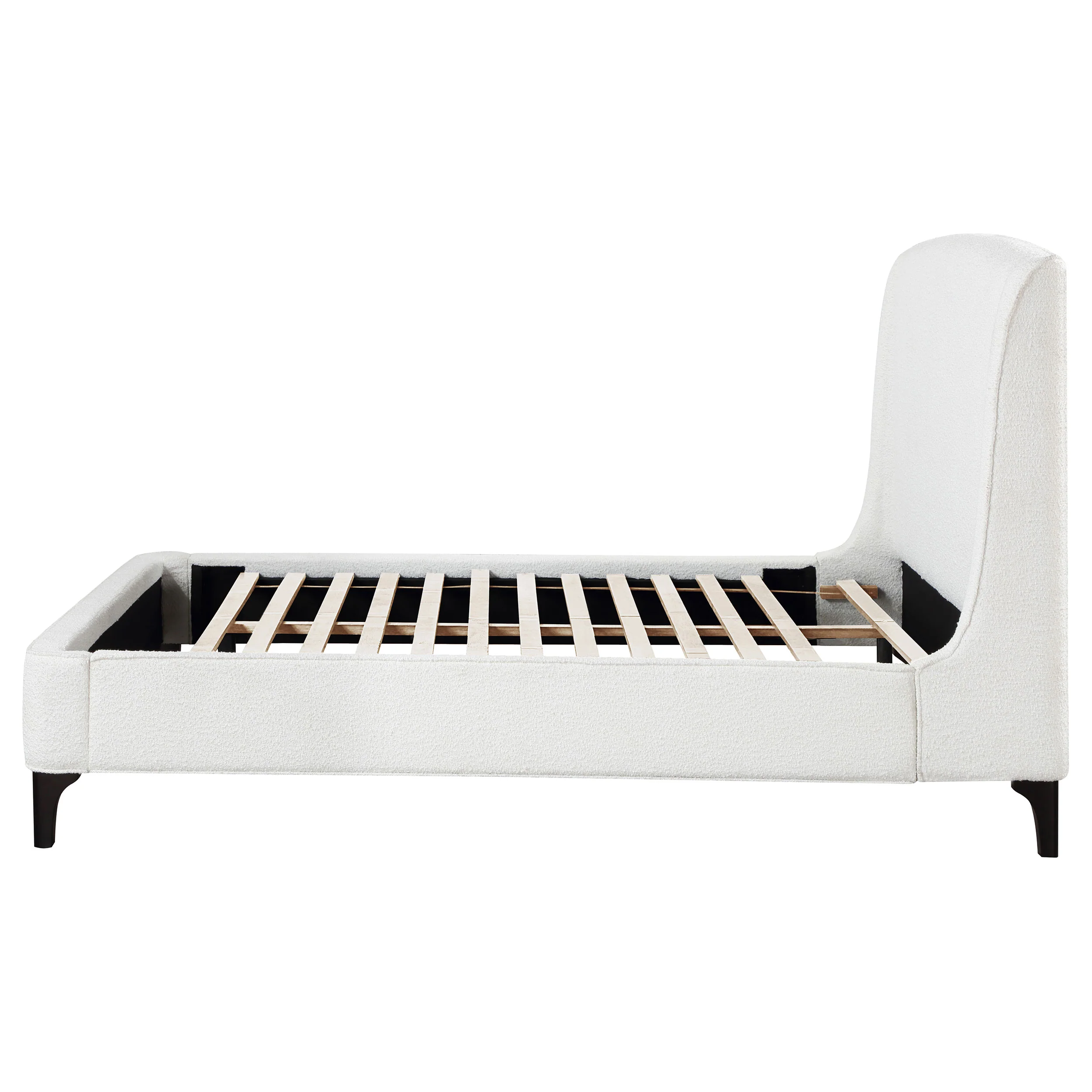 Mosby Upholstered Eastern King Wingback Bed in Snow - Image 8