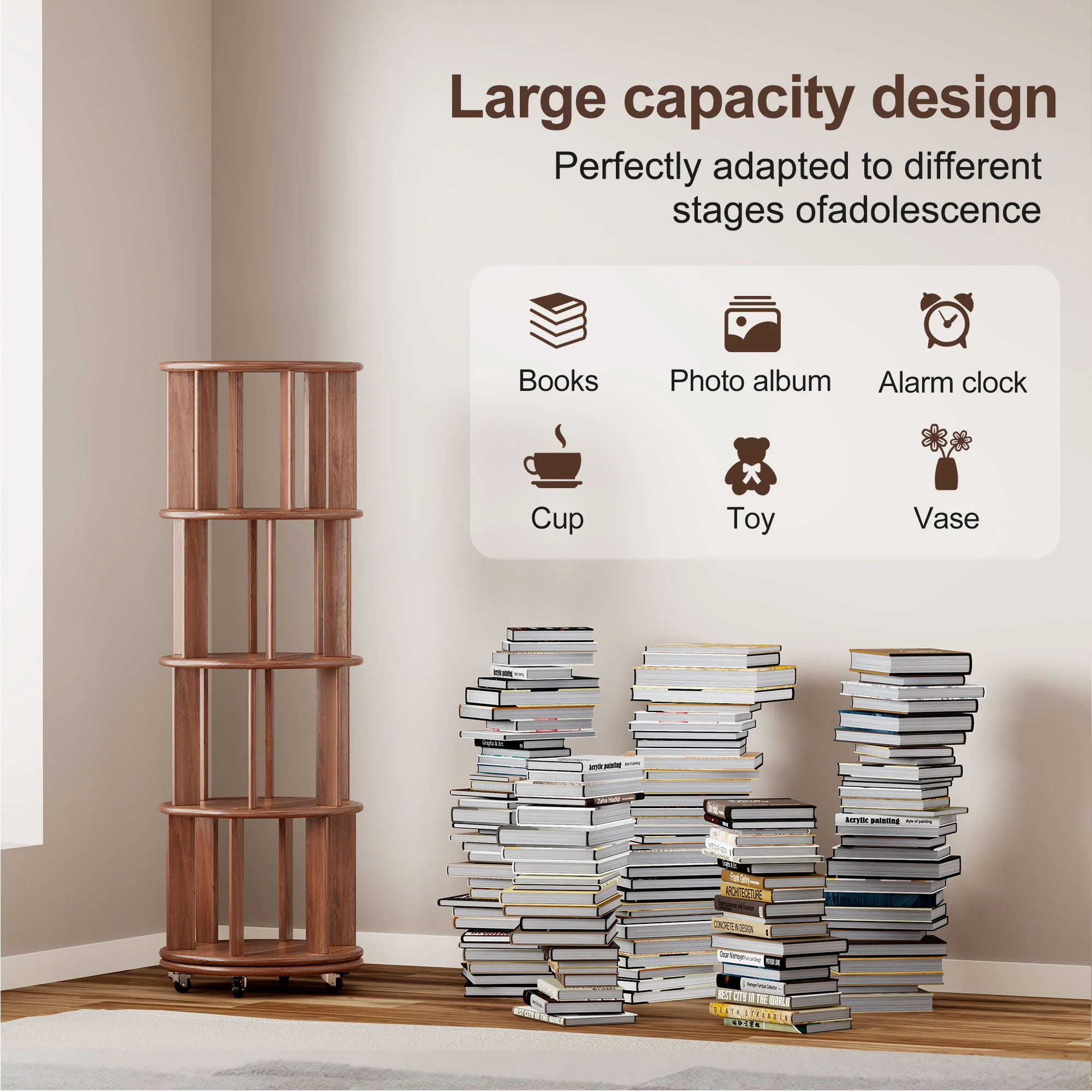 Multi Functional Double Layer Bookshelf - Image 5