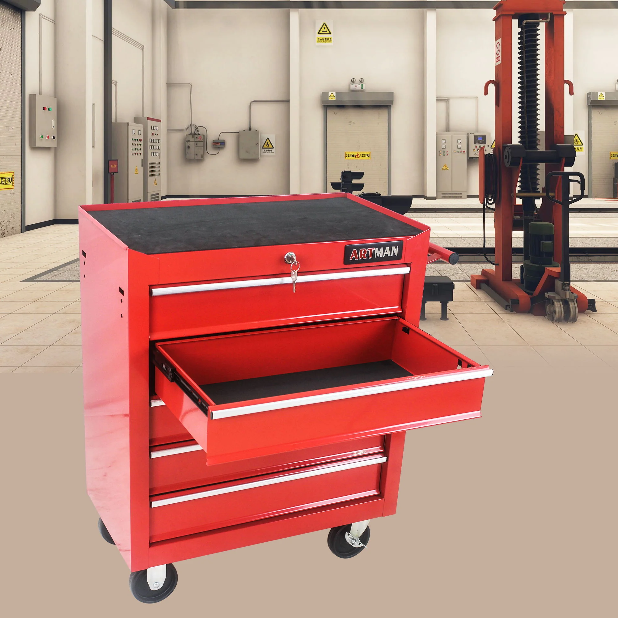 Multifunctional Tool Cart With Wheels And Drawers - Image 24