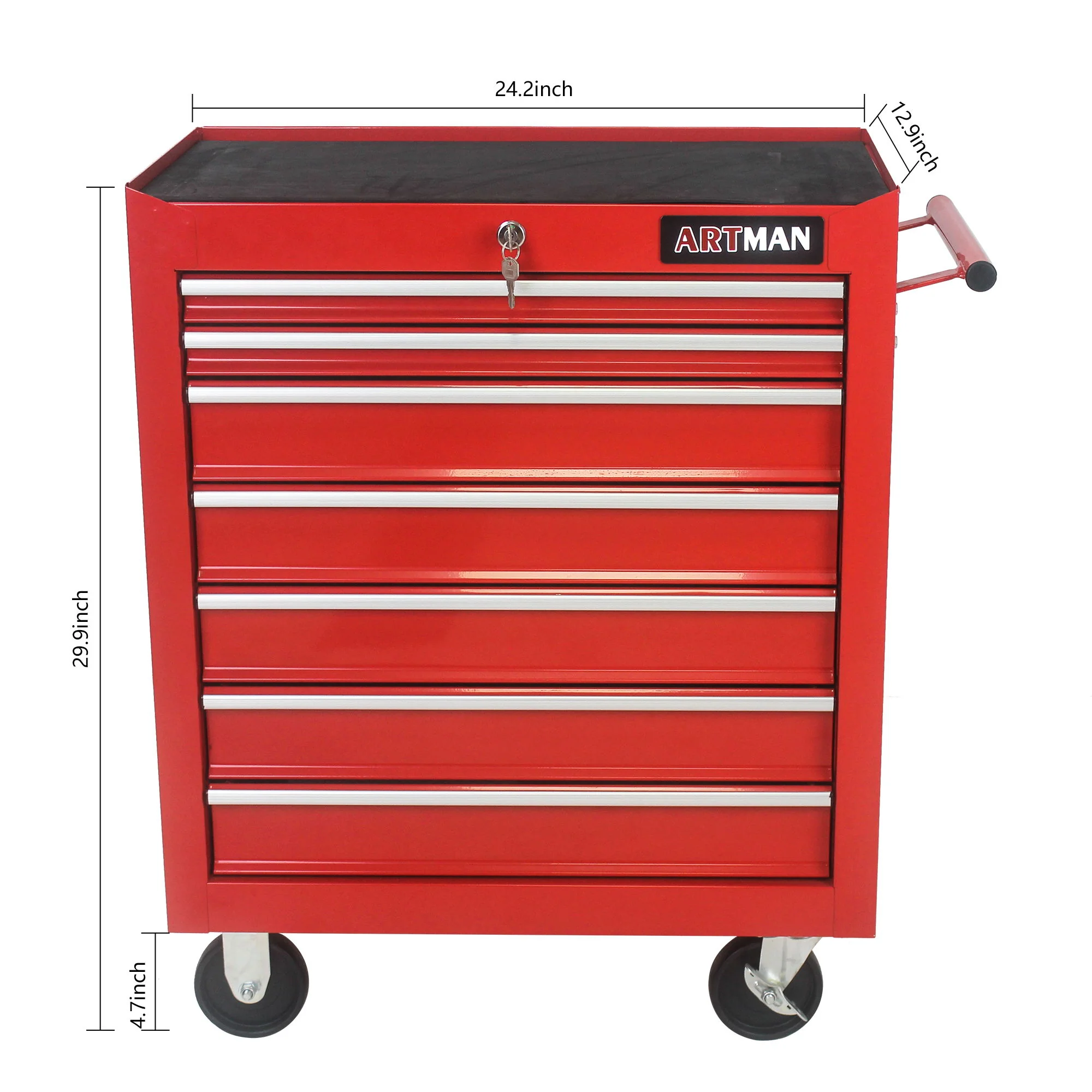 Multifunctional Tool Cart With Wheels And Drawers - Image 30