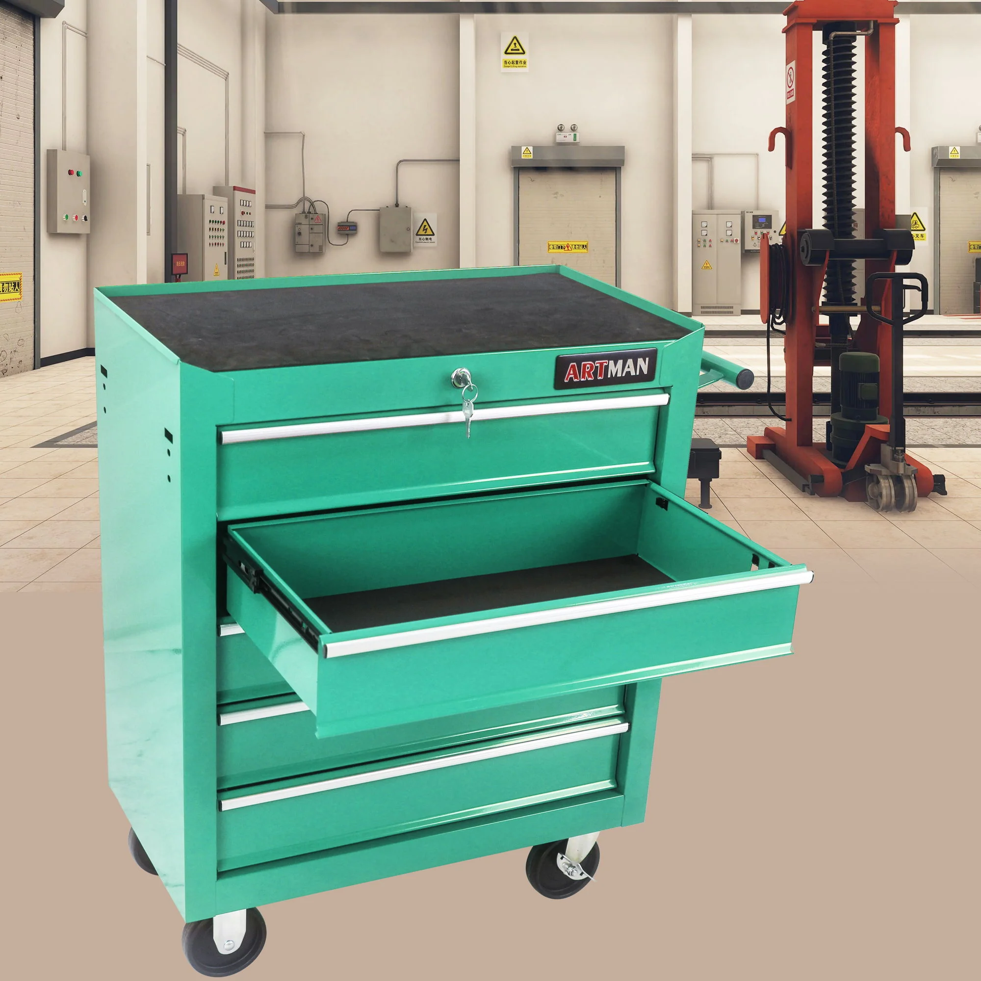 Multifunctional Tool Cart With Wheels And Drawers - Image 53