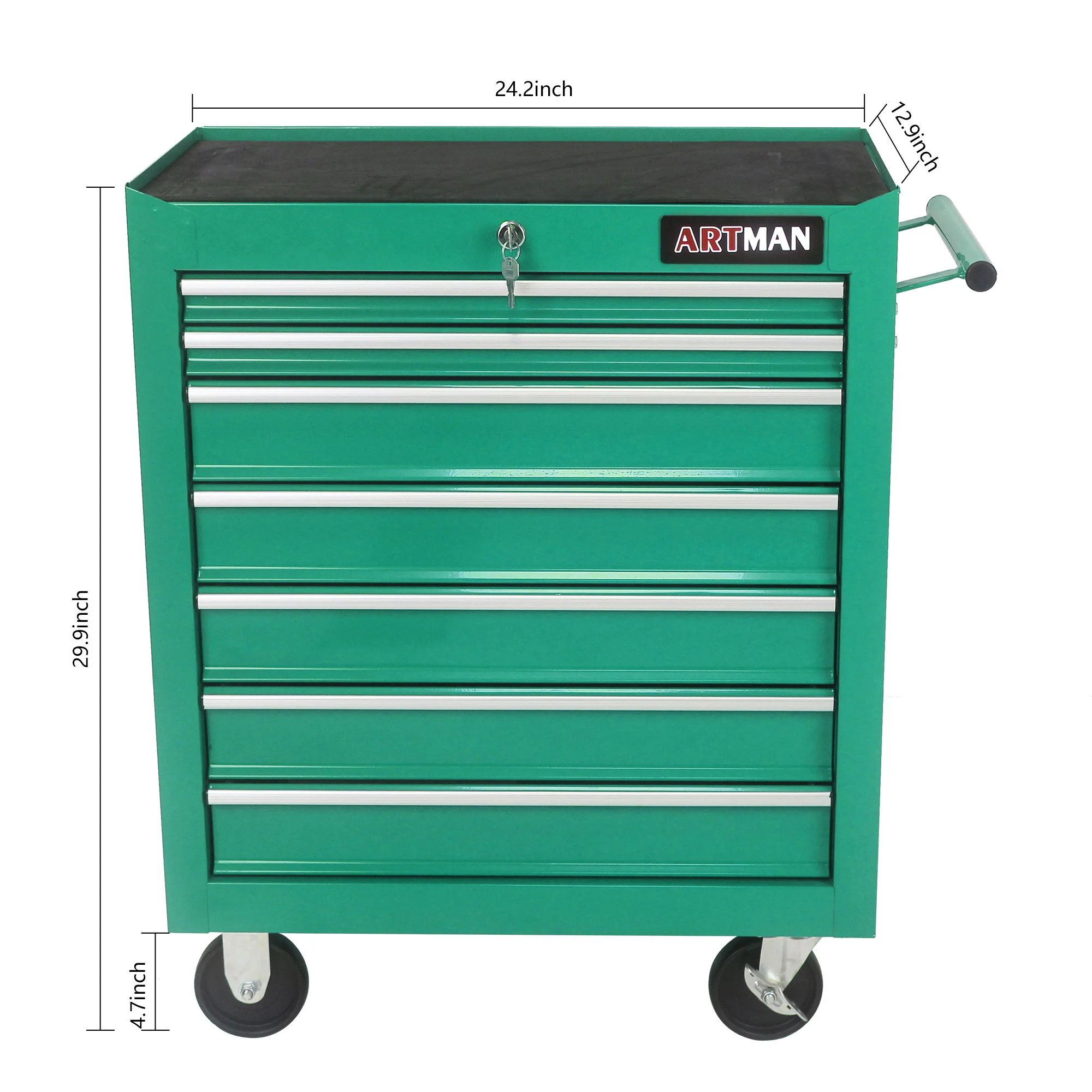 Multifunctional Tool Cart With Wheels And Drawers - Image 55