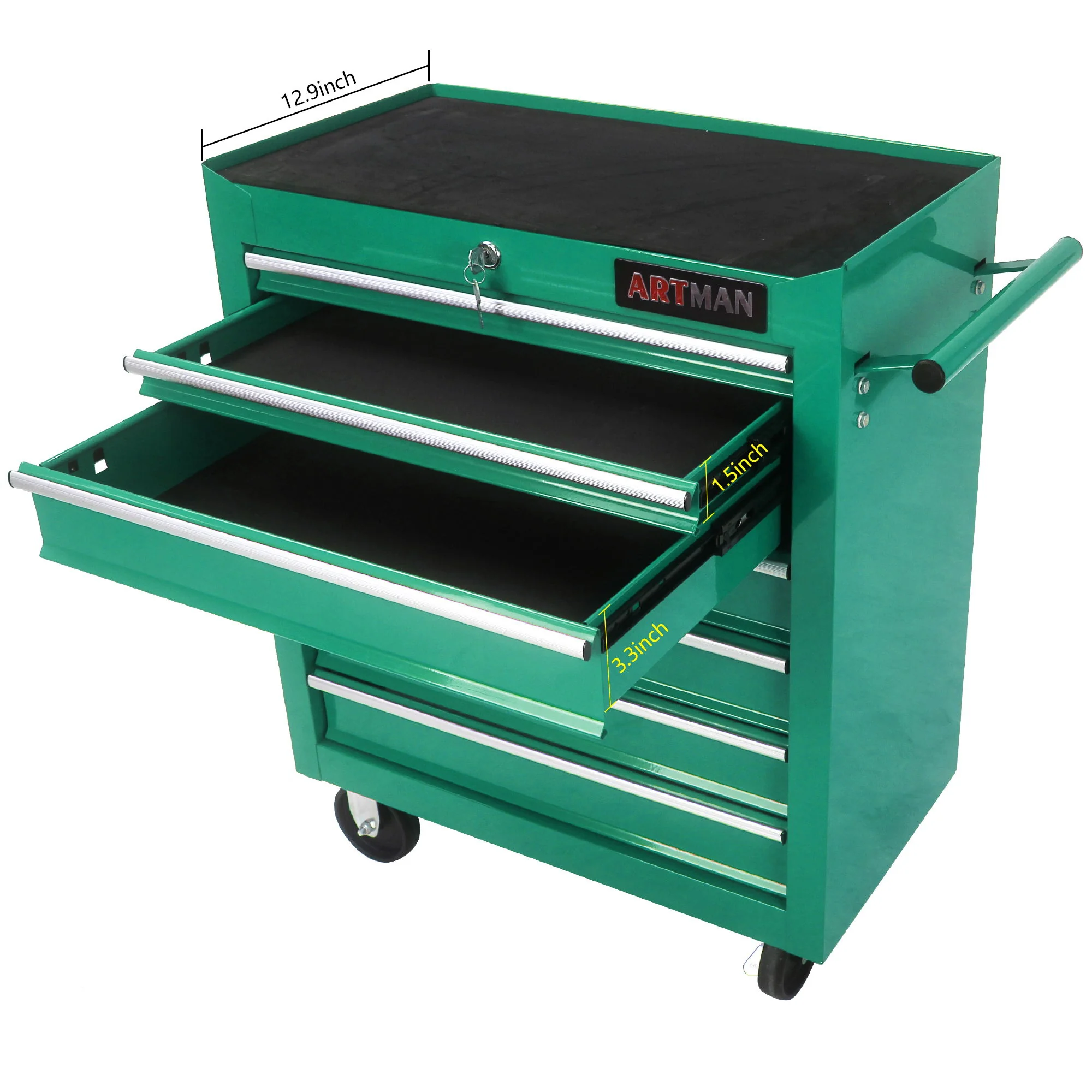 Multifunctional Tool Cart With Wheels And Drawers - Image 64