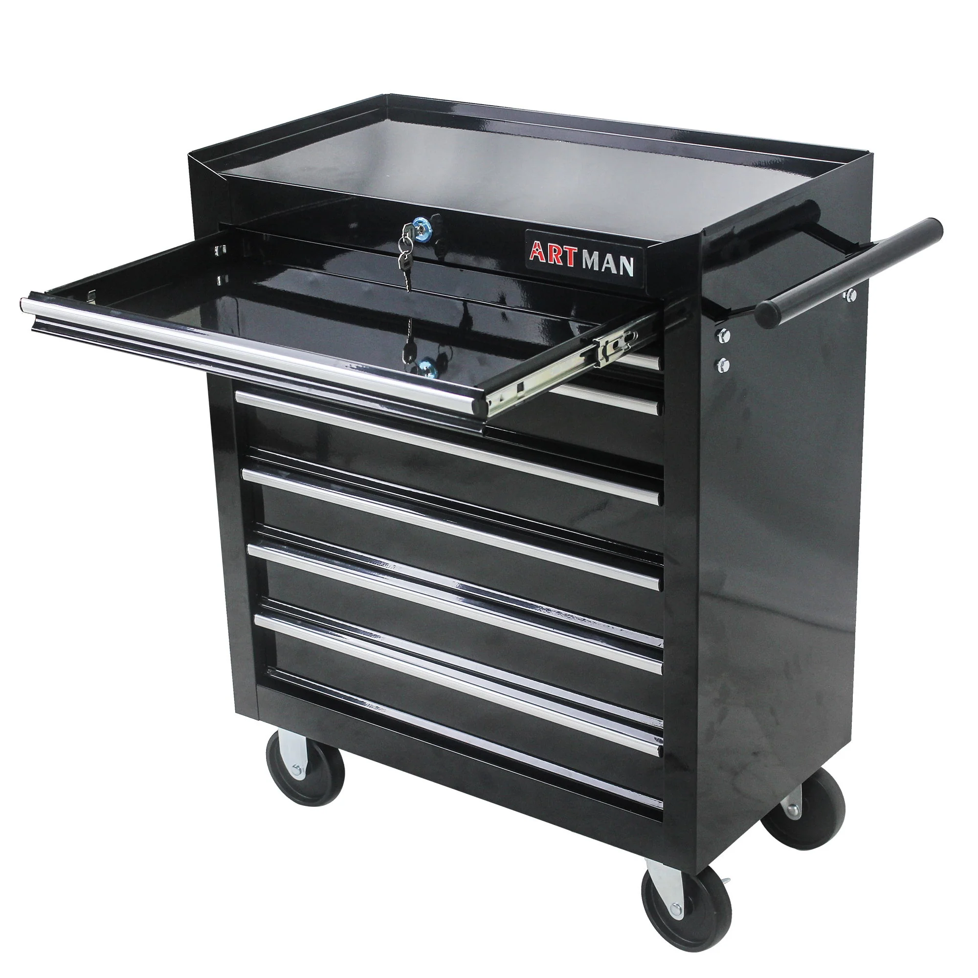 Multifunctional Tool Cart With Wheels And Drawers - Image 75