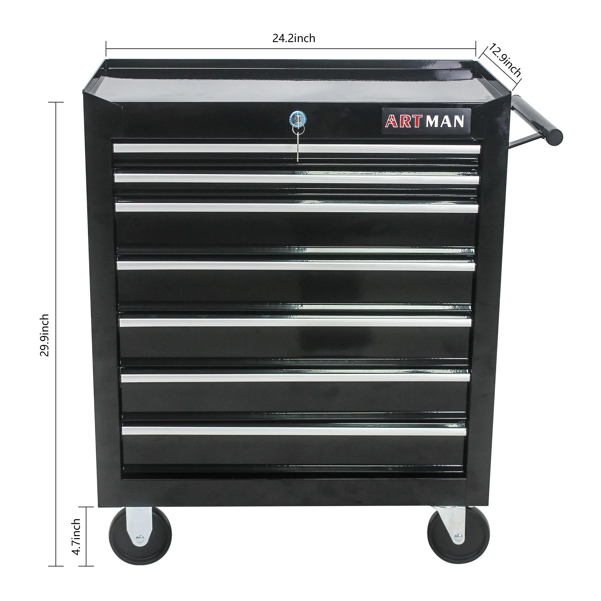 Multifunctional Tool Cart With Wheels And Drawers - Image 79