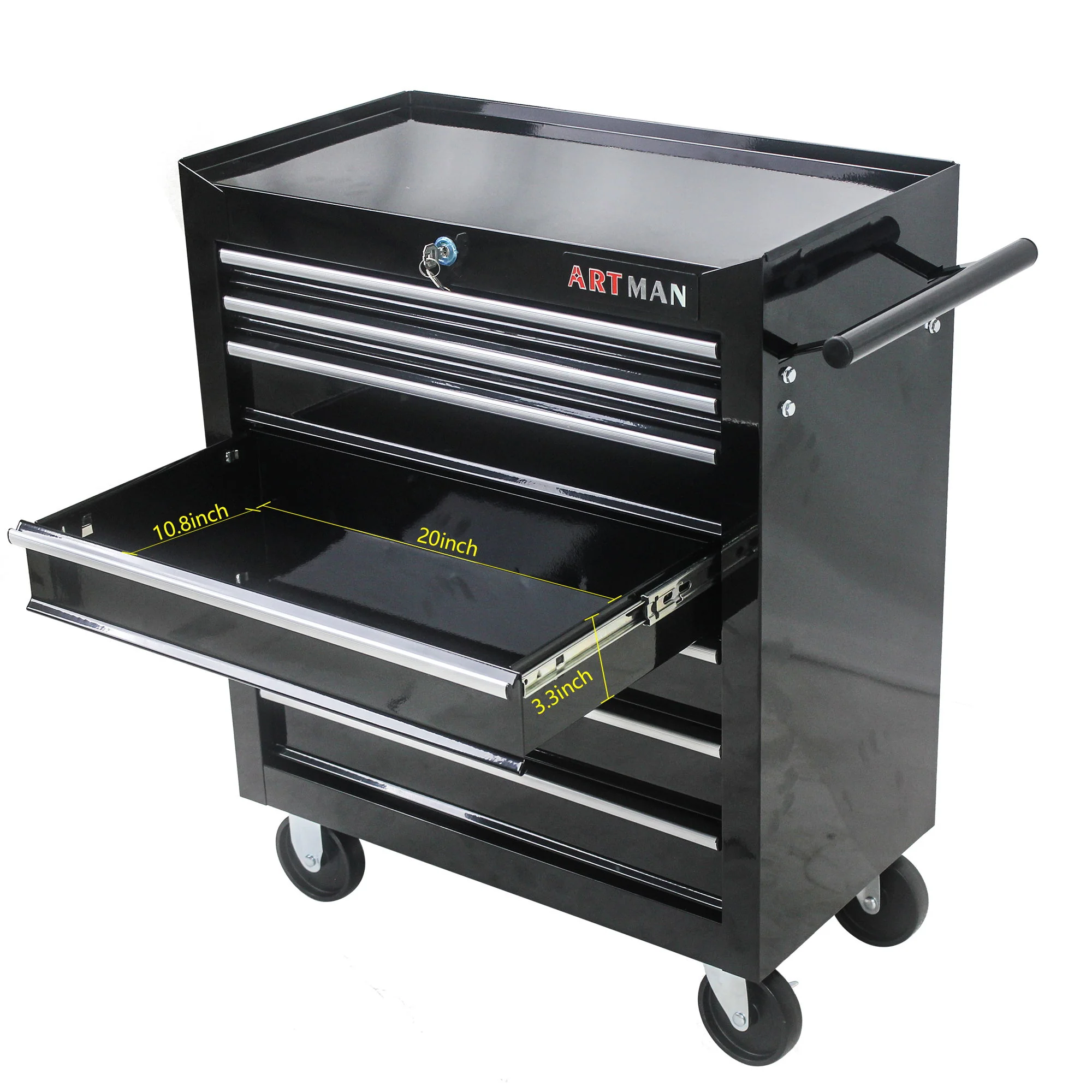 Multifunctional Tool Cart With Wheels And Drawers - Image 82