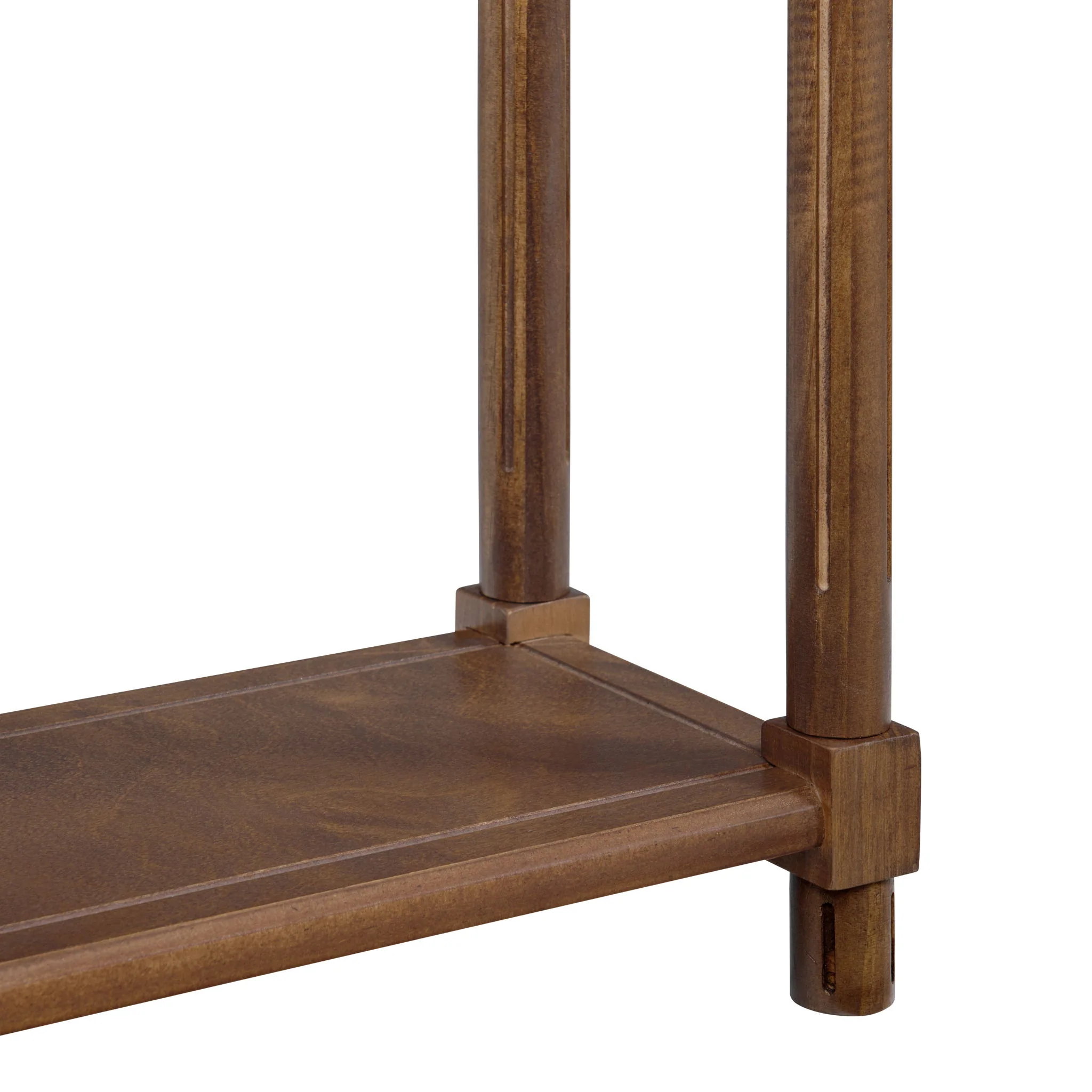 Narrow Side End Tables With Shelf (Set of 2) - Chestnut - Image 2