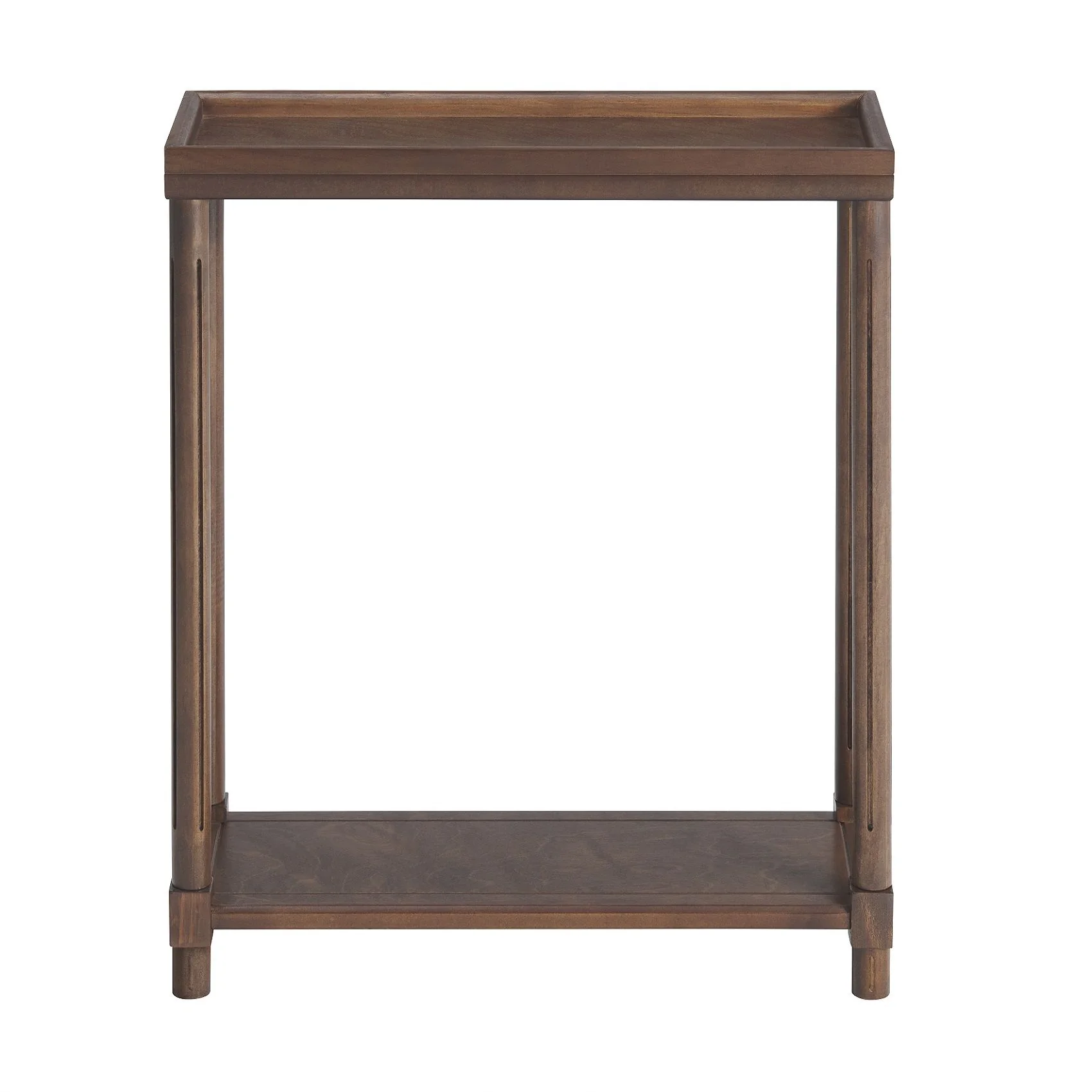 Narrow Side End Tables With Shelf (Set of 2) - Chestnut - Image 4