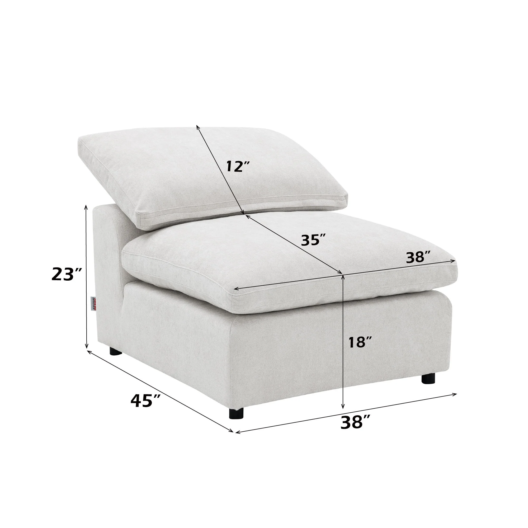 Naveen - 6 Piece Modular Sectional - Ivory - Image 9
