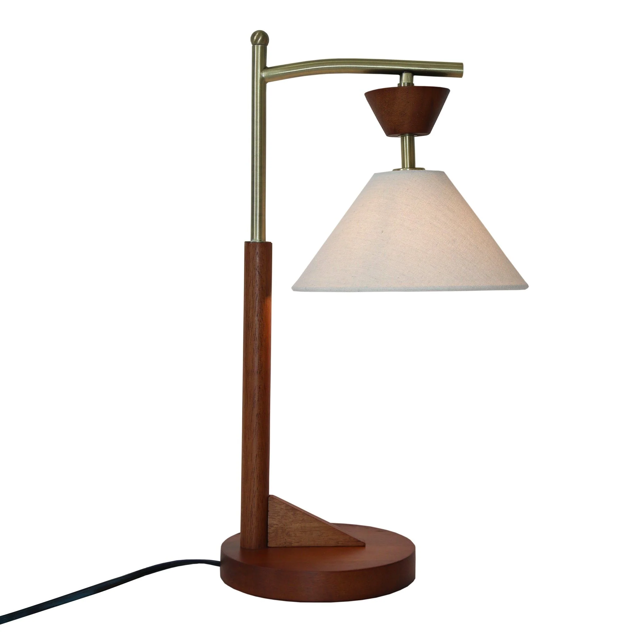 Nightstand Desk Lamp With Cone Shade For Eye Protection - Brown - Image 7