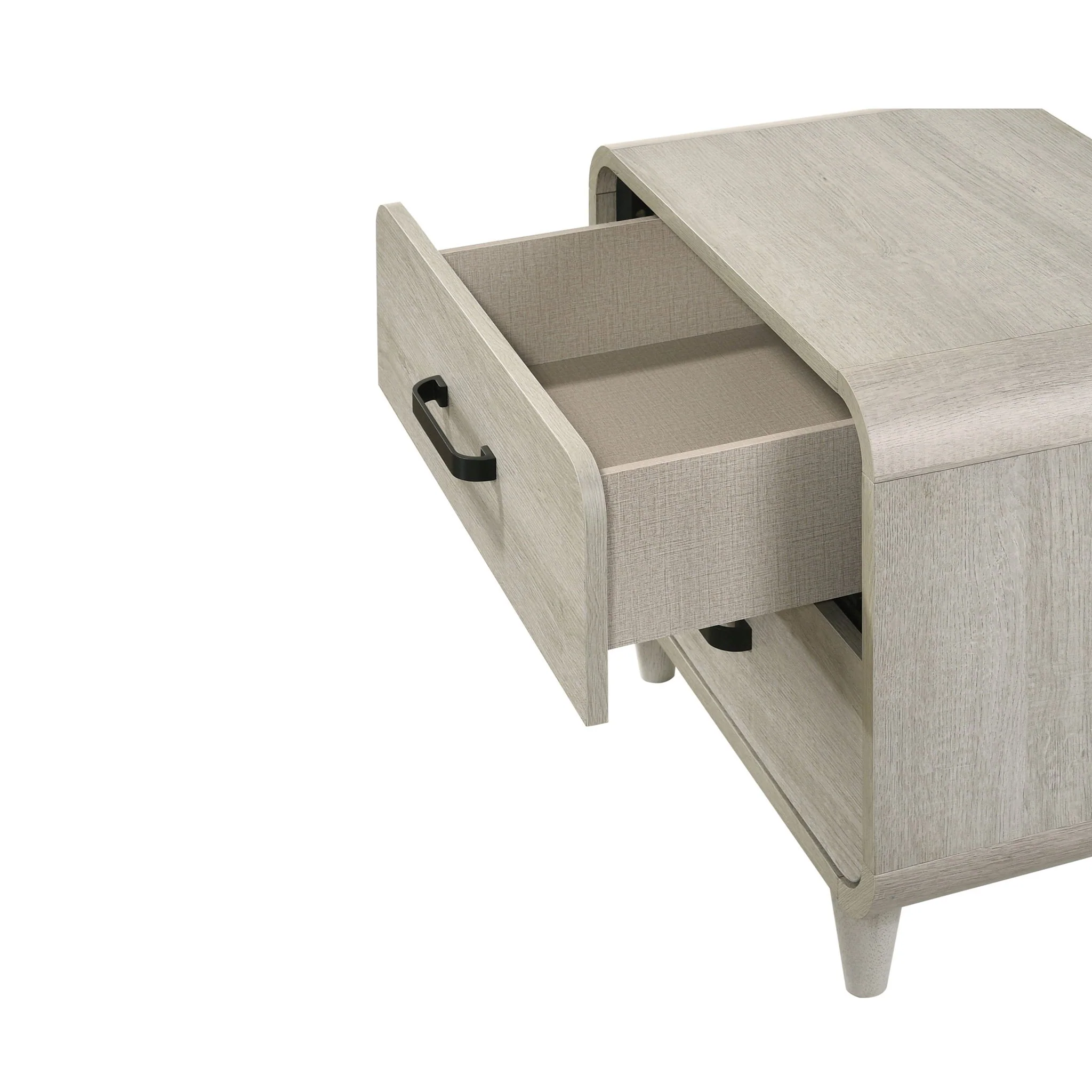 Nightstand With 2 Drawers, Ample Storage Space - Antique White - Image 5