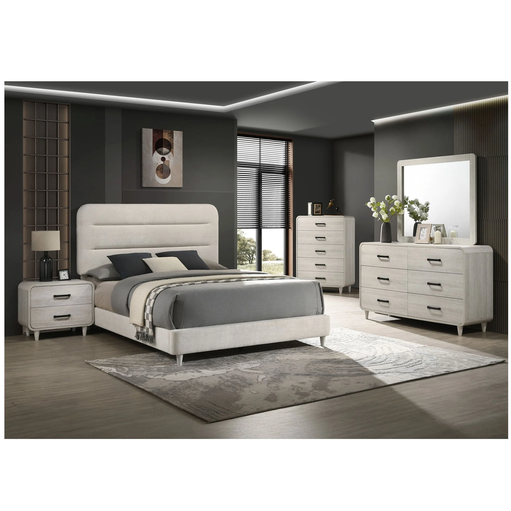 Nightstand With 2 Drawers, Ample Storage Space - Antique White - Image 6