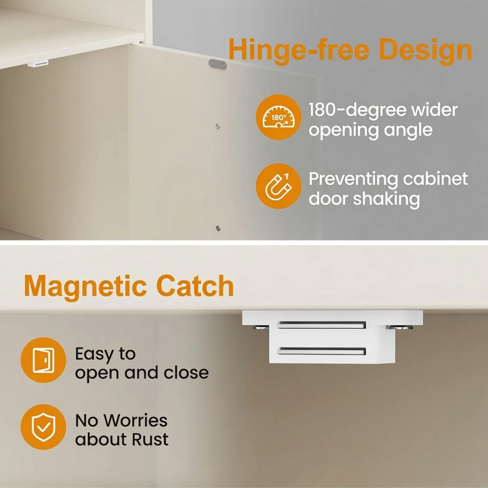 Nightstand With Door & Shelf, 2 Drawer Side Table - Image 22