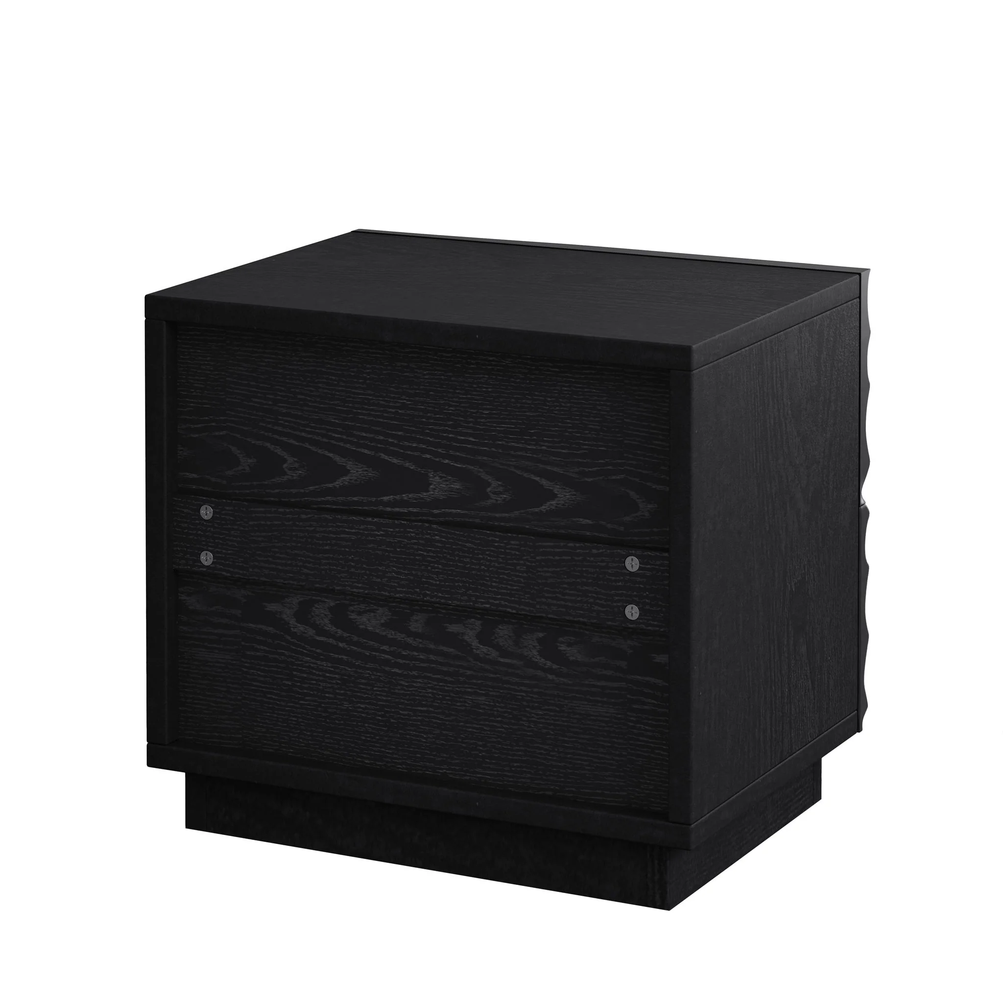 Nightstands, Bedside Table With 2 Drawers (Set of 2) - Black - Image 4