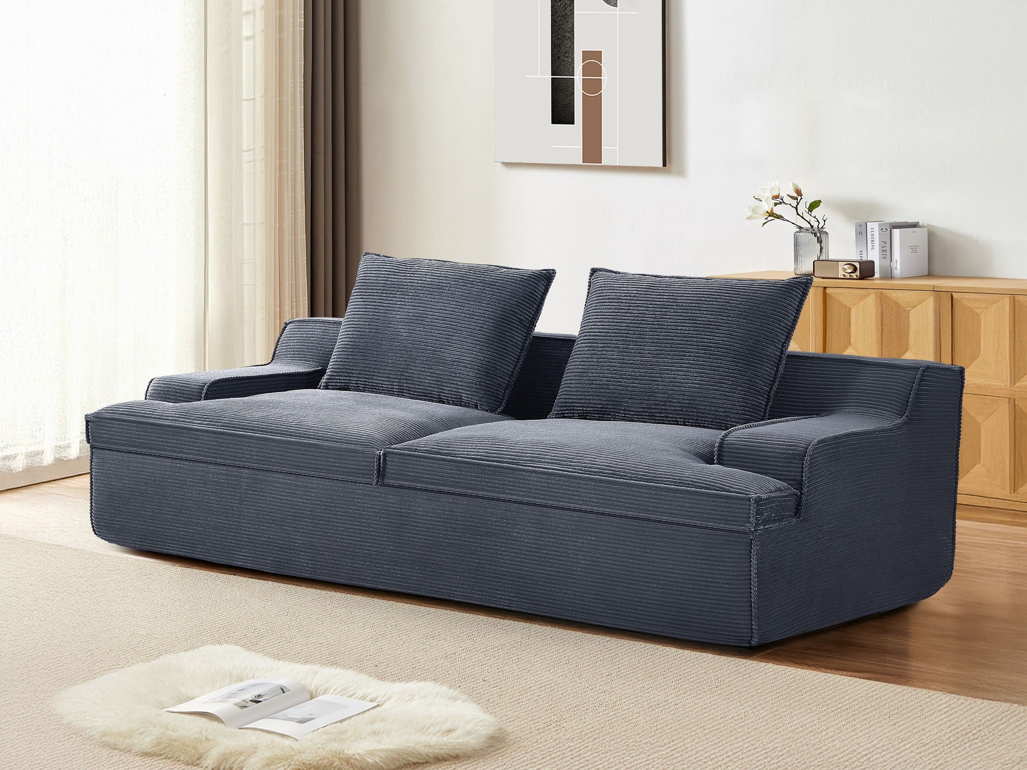 Nimbus - Oversized Full Foam 4 Seater Couch For Living Room Upholstered In Soft, Wide Armrests - Image 19