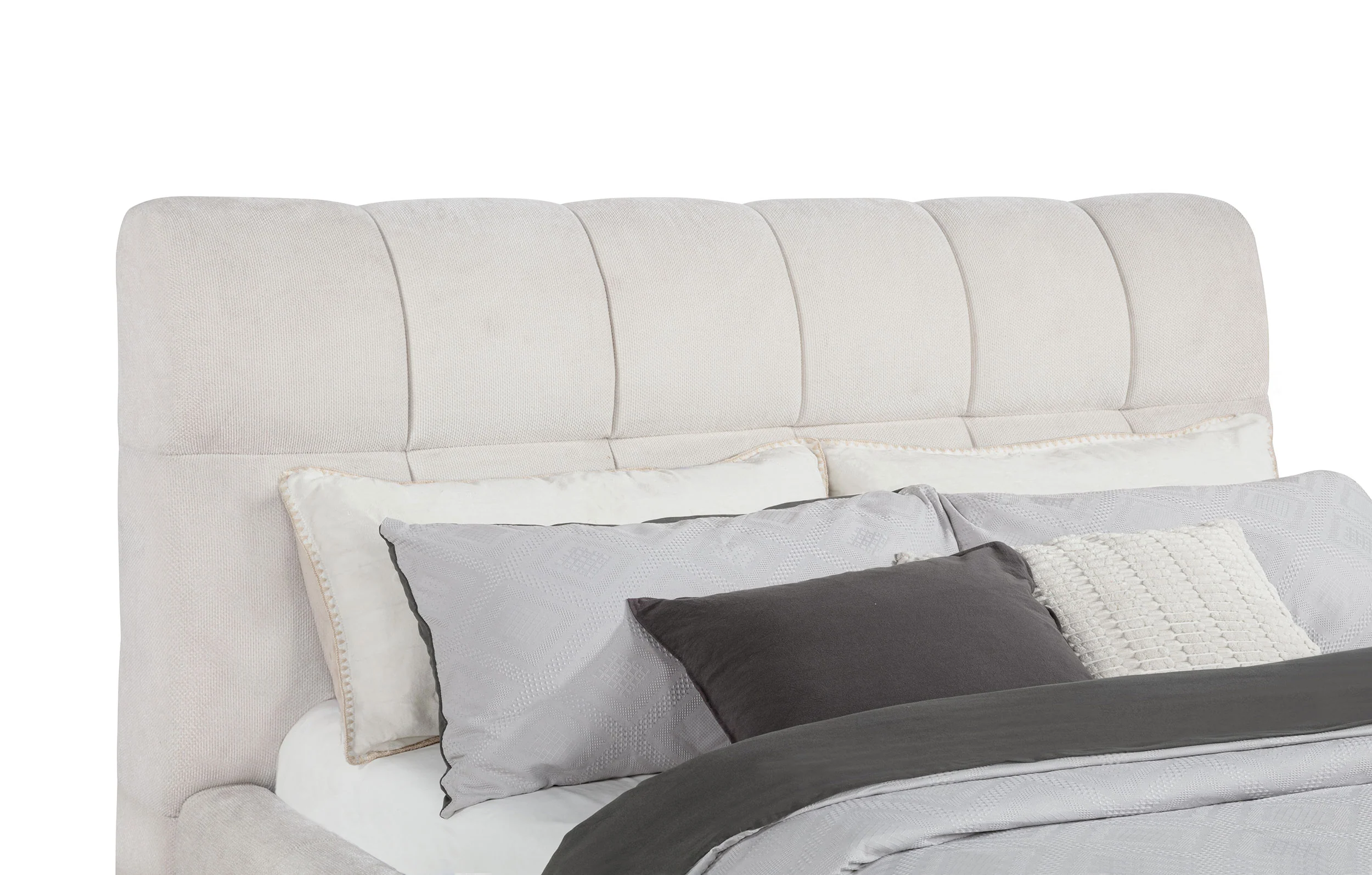 Nollet 48-inch Upholstered California King Platform Bed Cream - Image 9