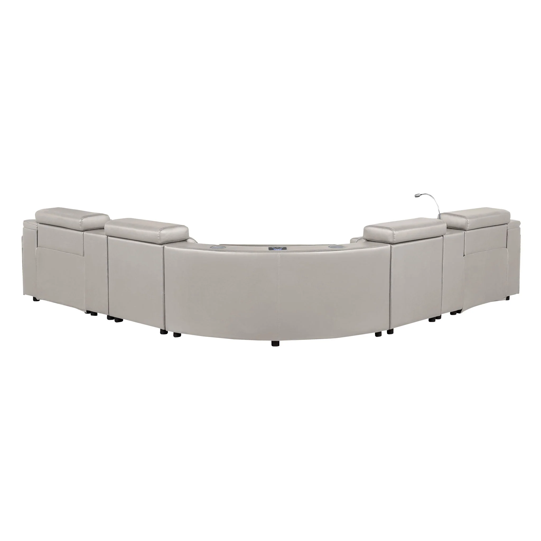Nova - Sectional With Bluetooth Speaker, LED And Lifting Wine Cabinet - Image 29