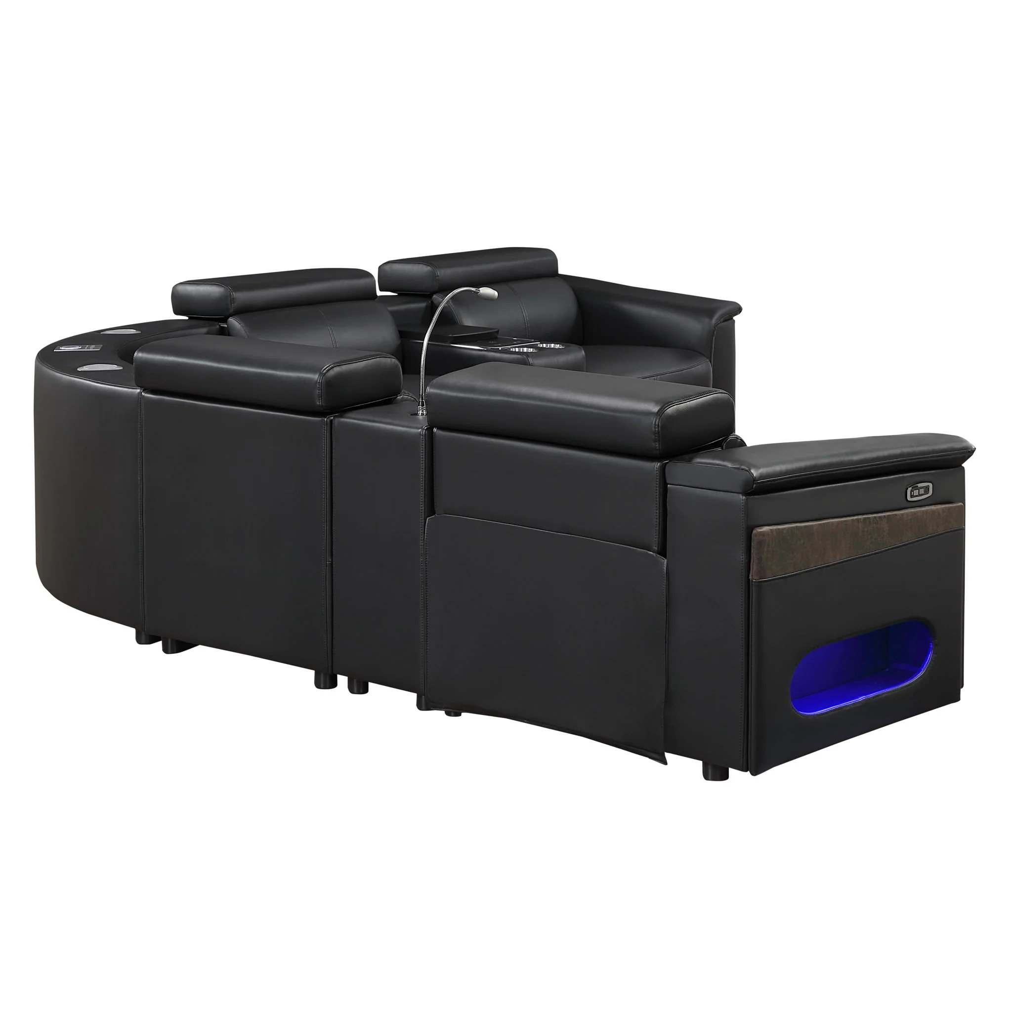 Nova - Sectional With Bluetooth Speaker, LED And Lifting Wine Cabinet - Image 89