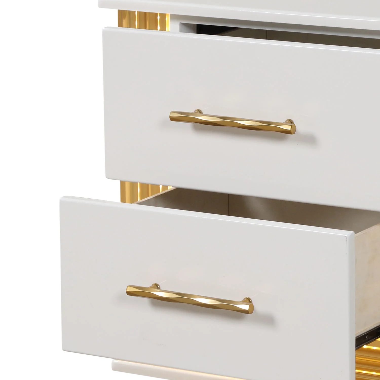 Obsession - 2 Drawer LED Nightstand - White - Image 6