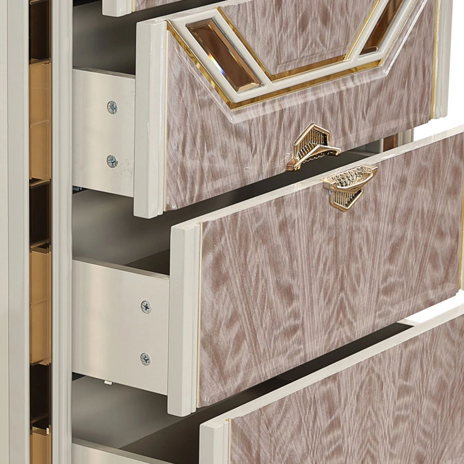 Omari - 5 Drawer Chest - Beige - Image 7