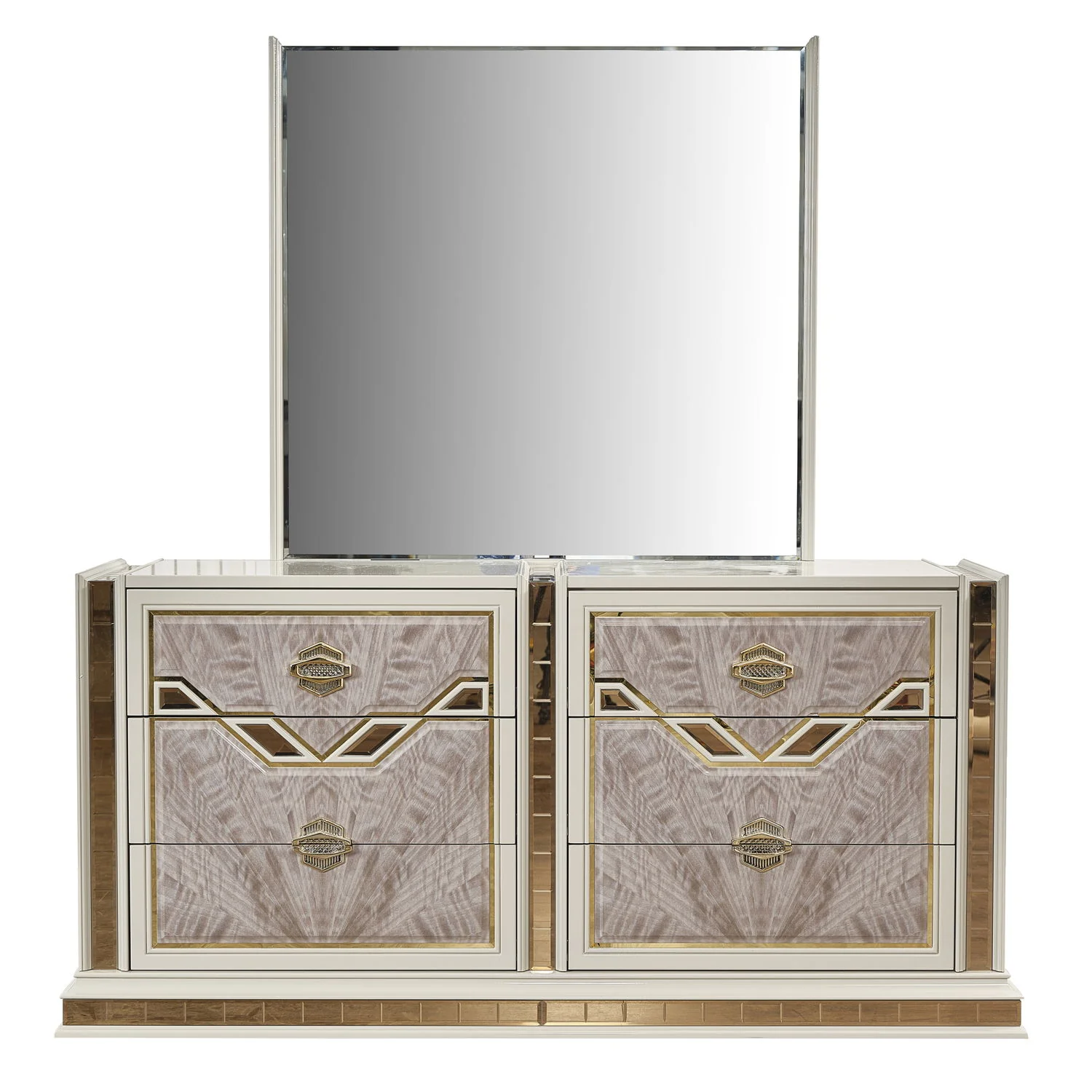 Omari - 6 Drawer Dresser - Beige - Image 7