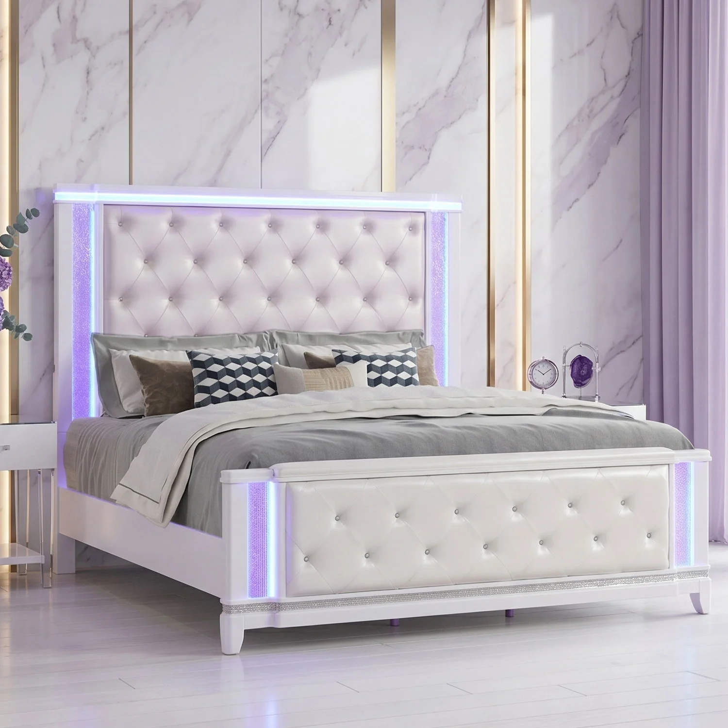 Opium - Bed With LED Lit Headboard - Image 5