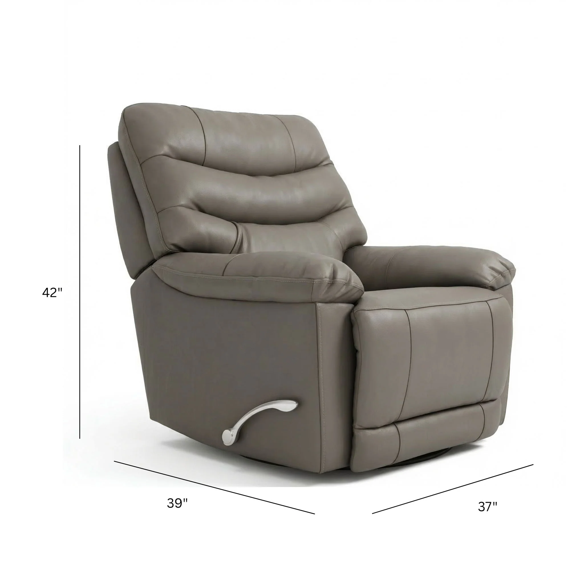 Oslo Antelope - Swivel Glider Recliner With Manual Footrest - Image 27