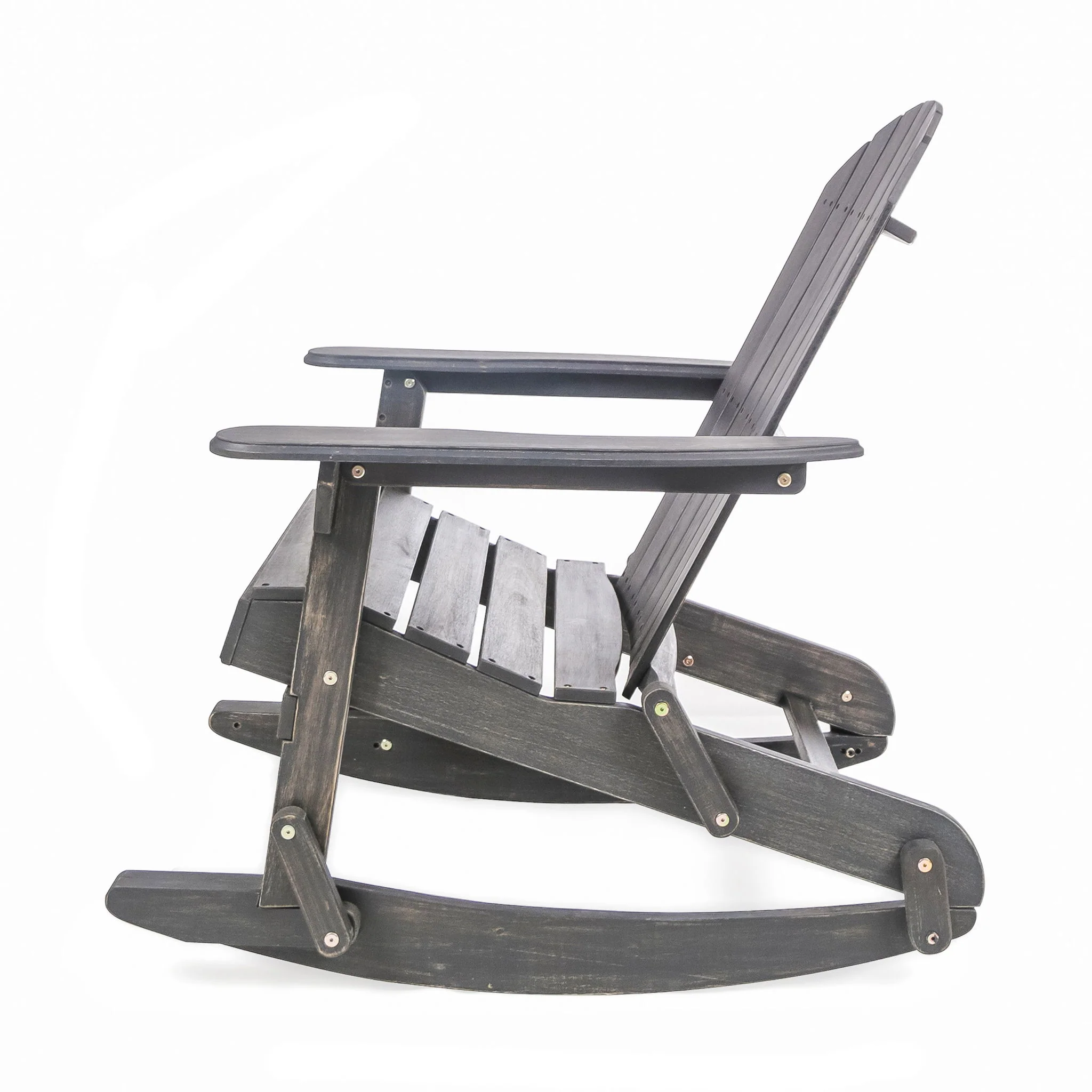 Outdoor Adirondack Rocking Chair With Hand Crafted Details - Image 9