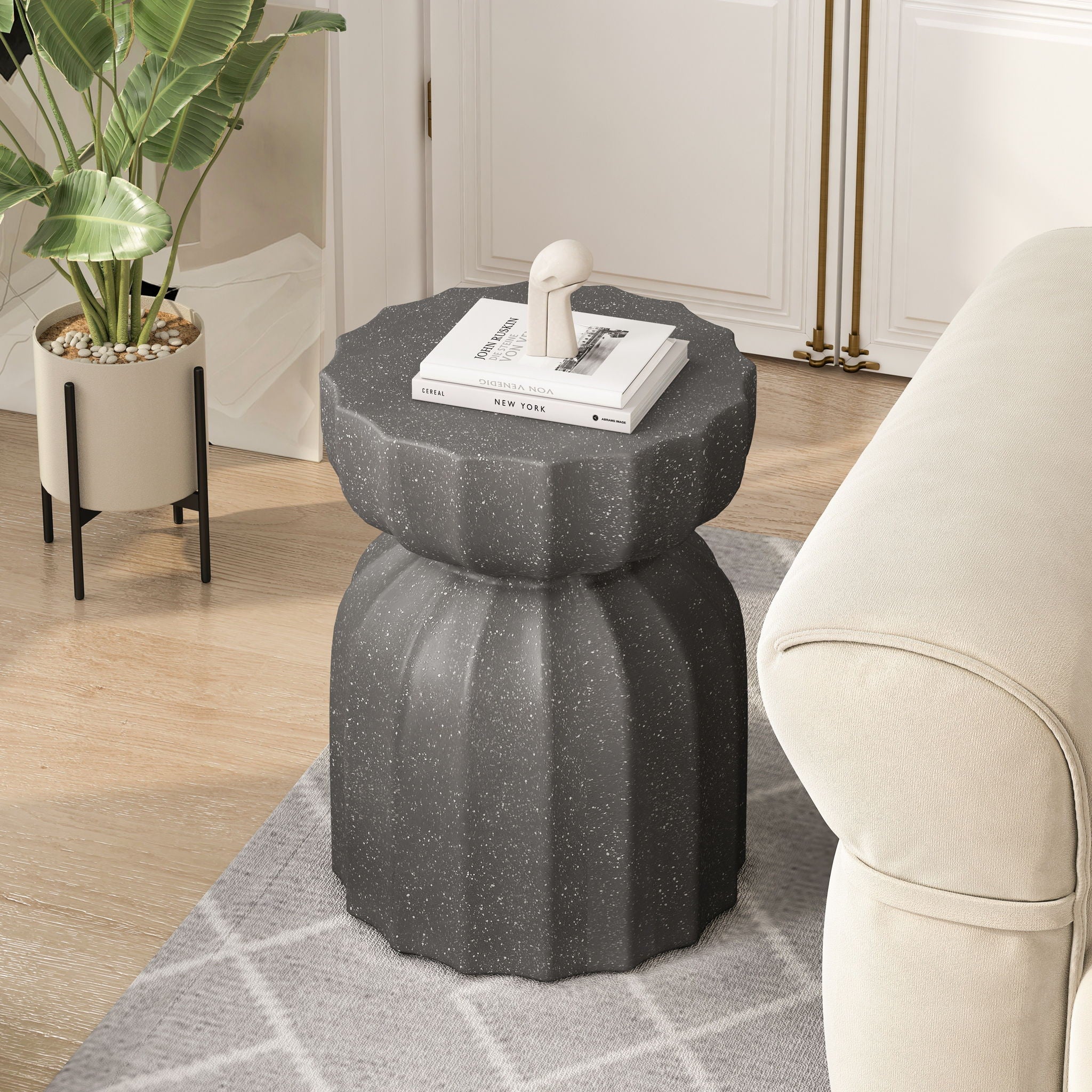 Outdoor And Indoor Waterproof Coffee Table (Set of 2) - Gray - Image 7