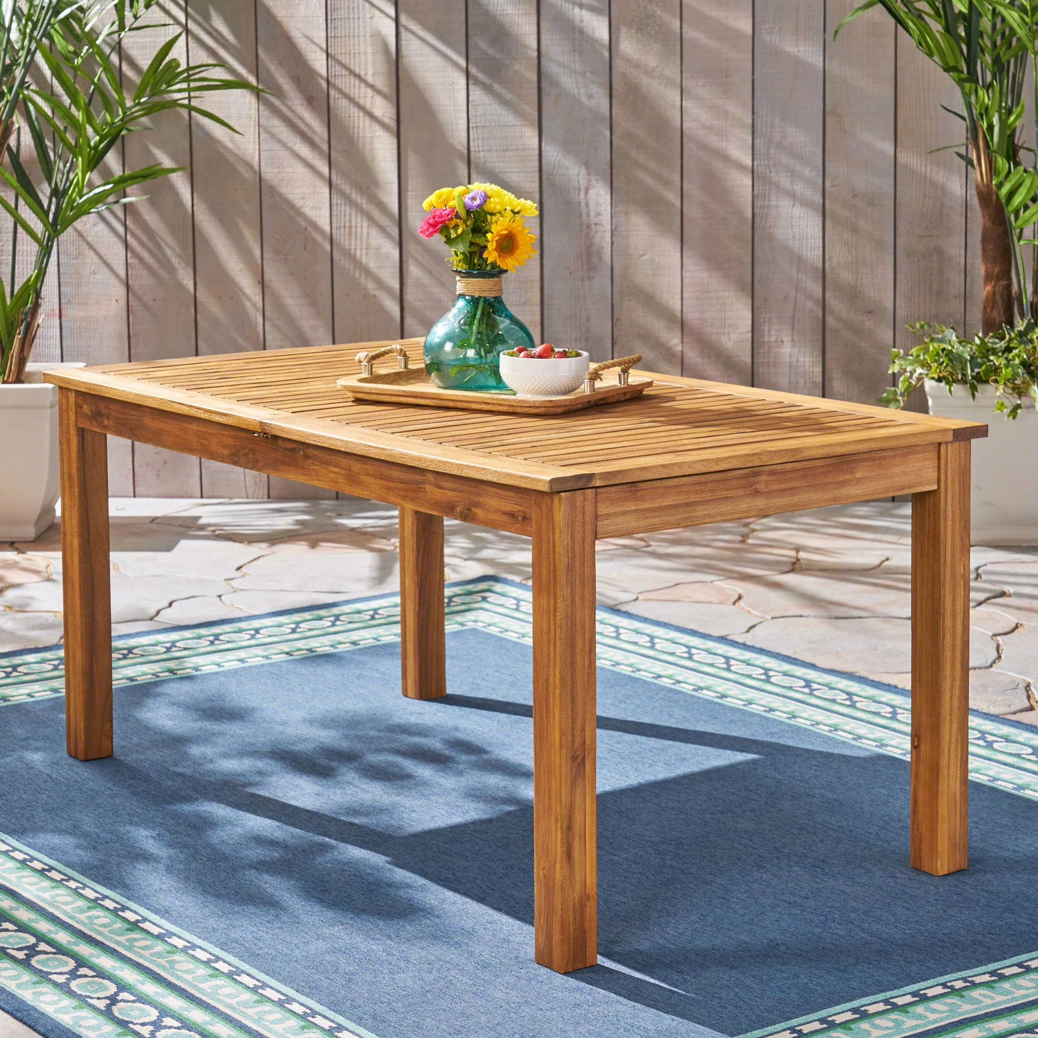 Outdoor Expandable Dining Table With Square Legs - Image 17