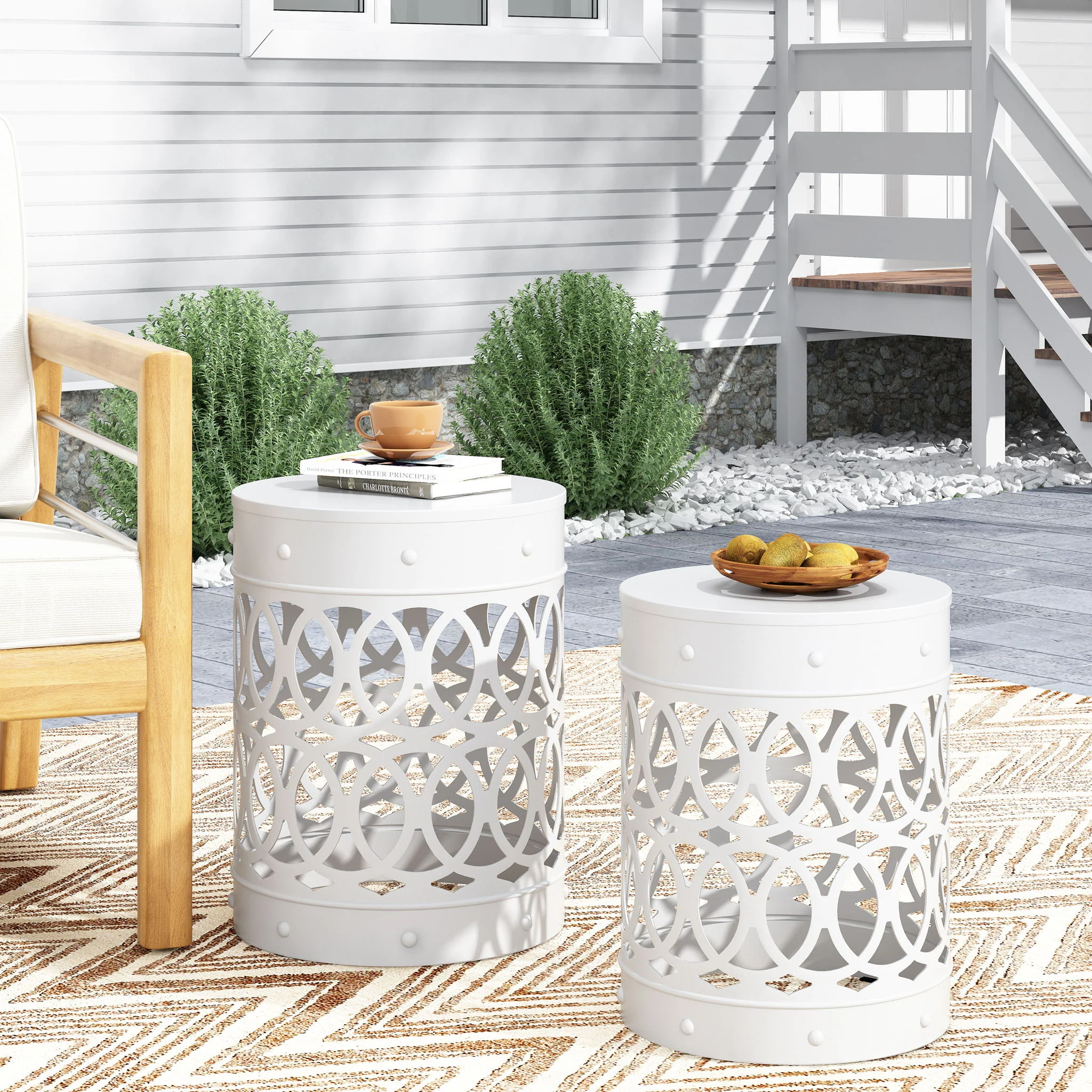 Outdoor Metal S/2 End Table - Image 12