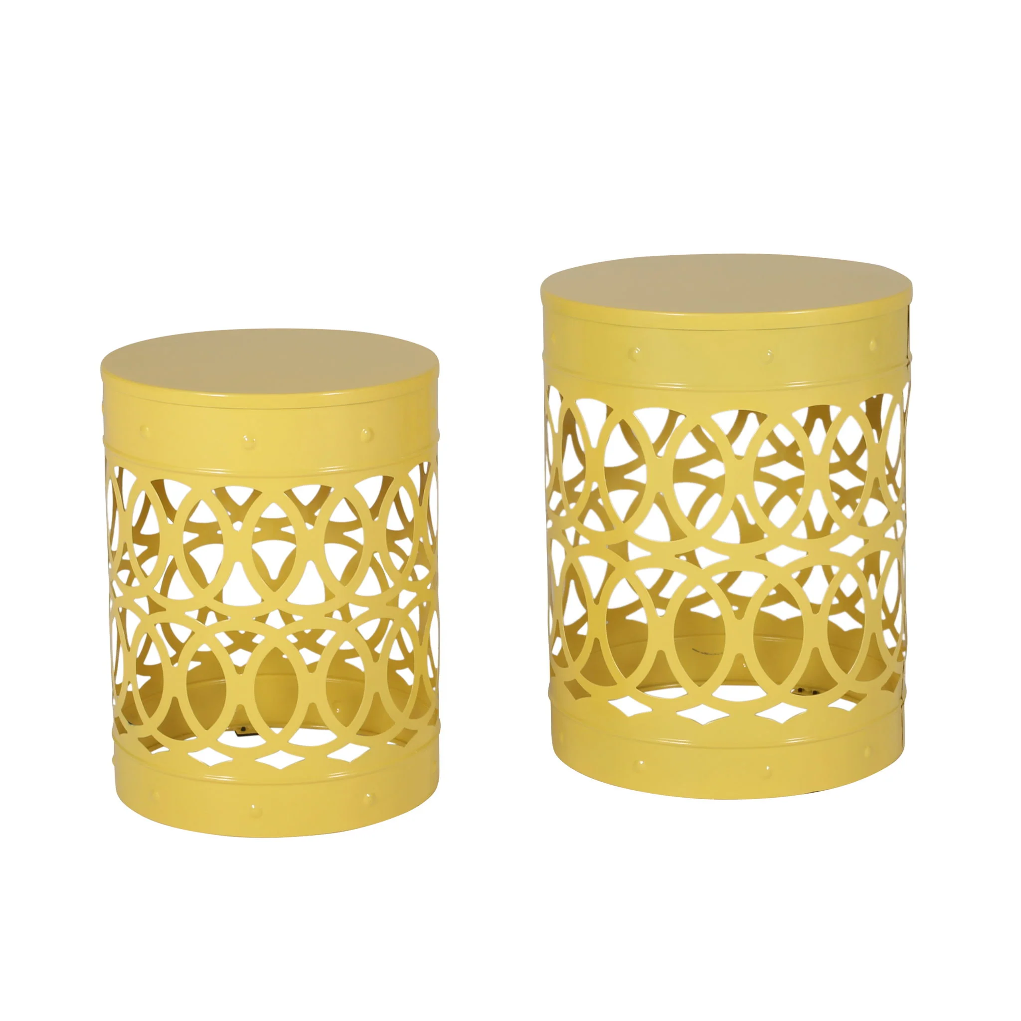 Outdoor Metal S/2 End Table - Image 2