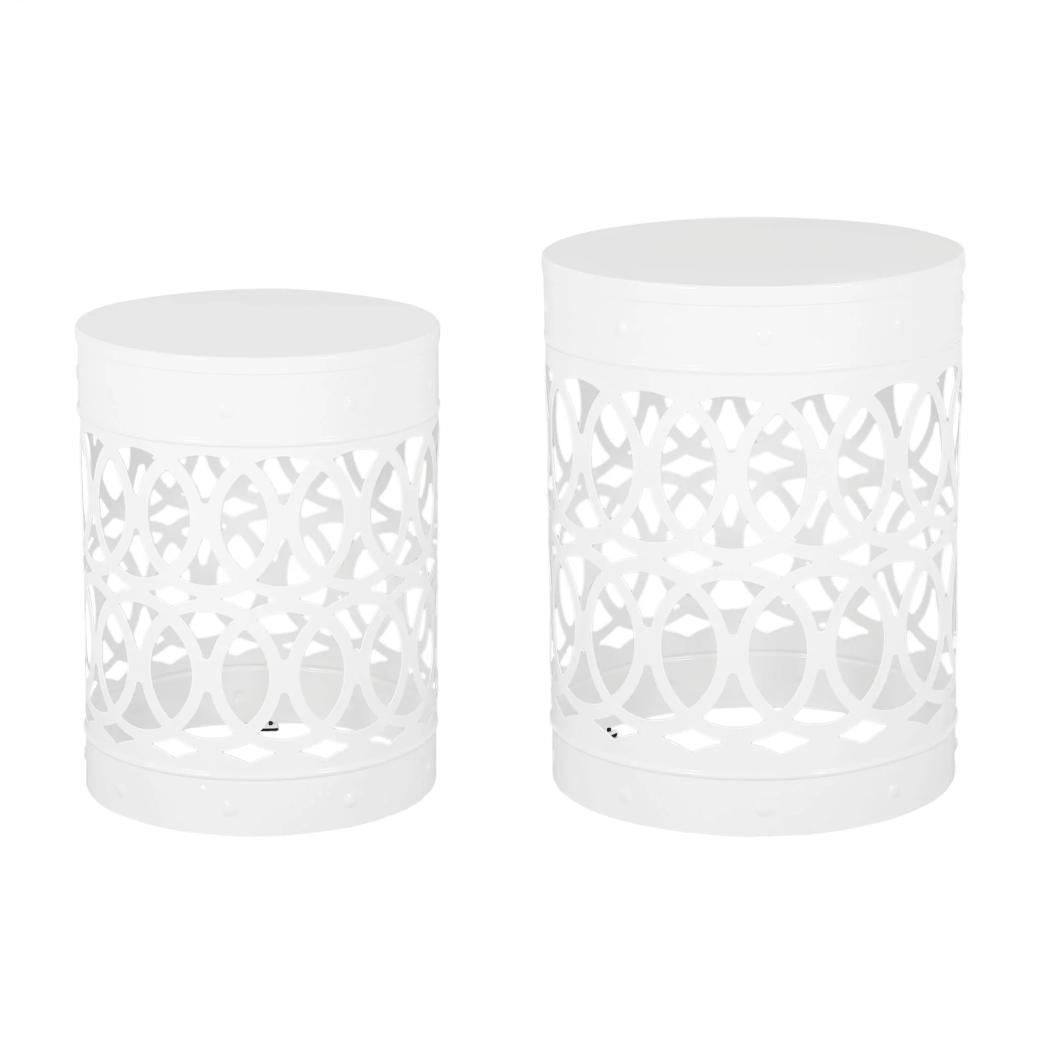 Outdoor Metal S/2 End Table - Image 3