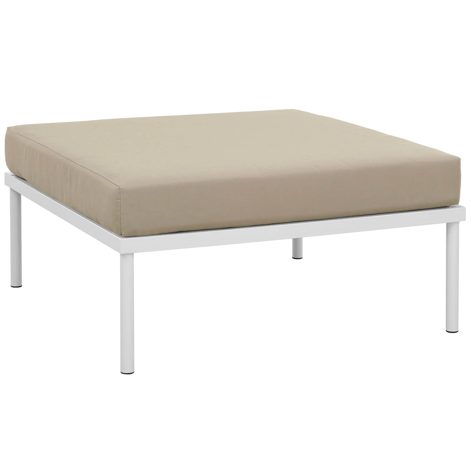 Outdoor Patio Aluminum Ottoman - Durable Weather-Resistant Modern Seating Accessory - Image 13