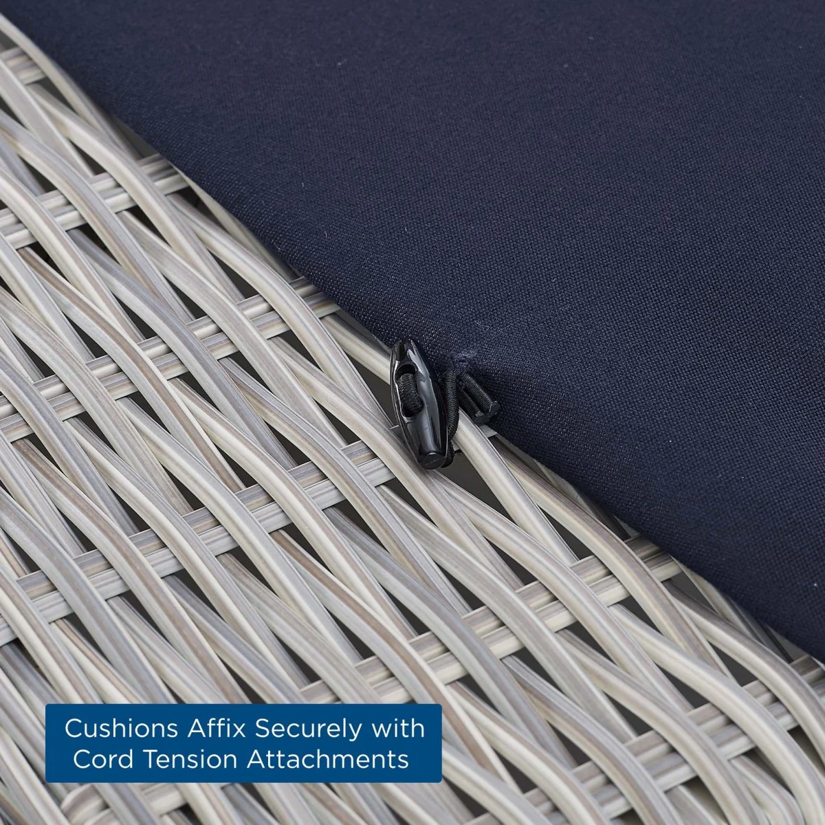 Outdoor Patio Sofa – Wicker Rattan Frame with Sunbrella Fabric Cushions - Image 12