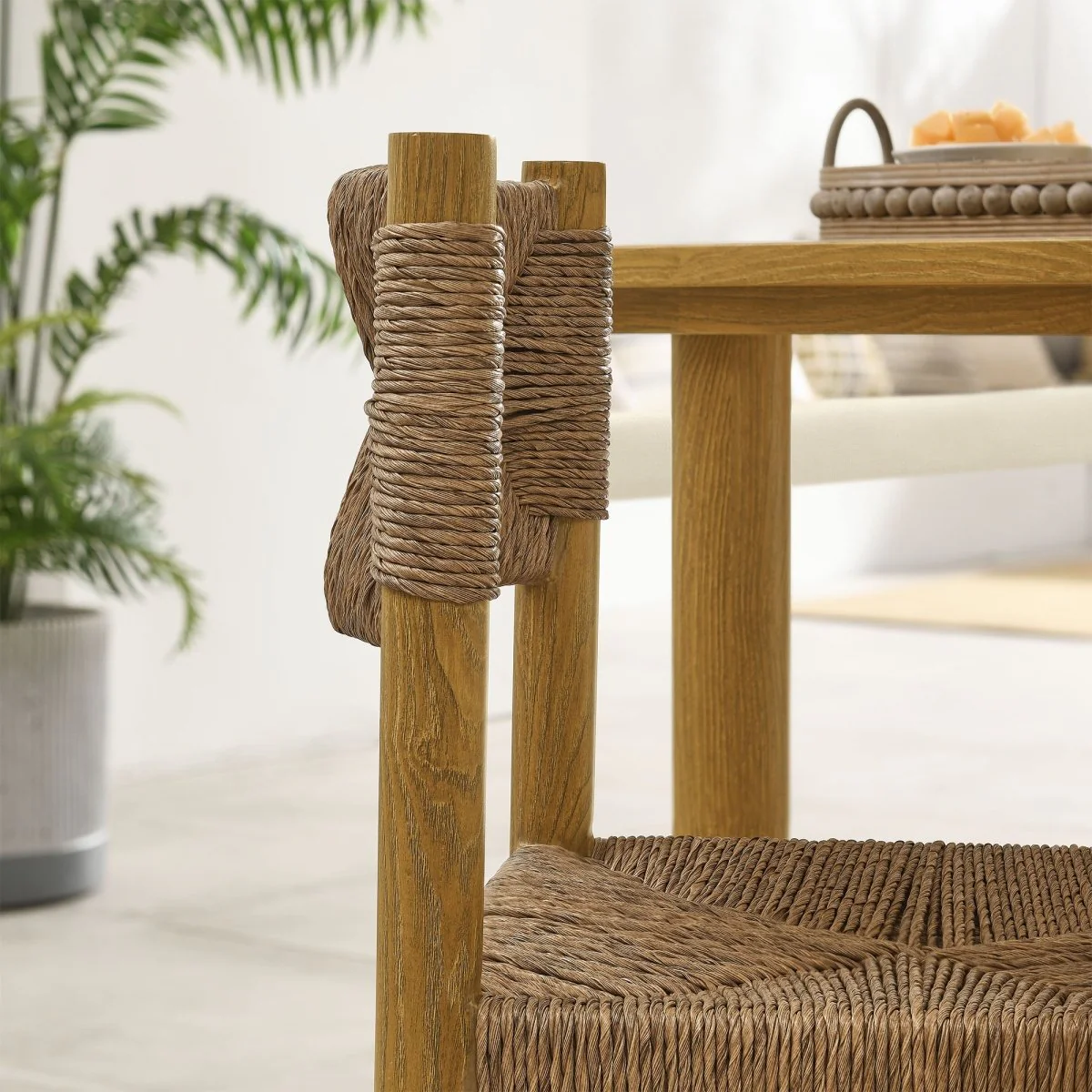 Outdoor Rattan and Aluminum Dining Side Chairs for Patio and Garden Dining - Image 16