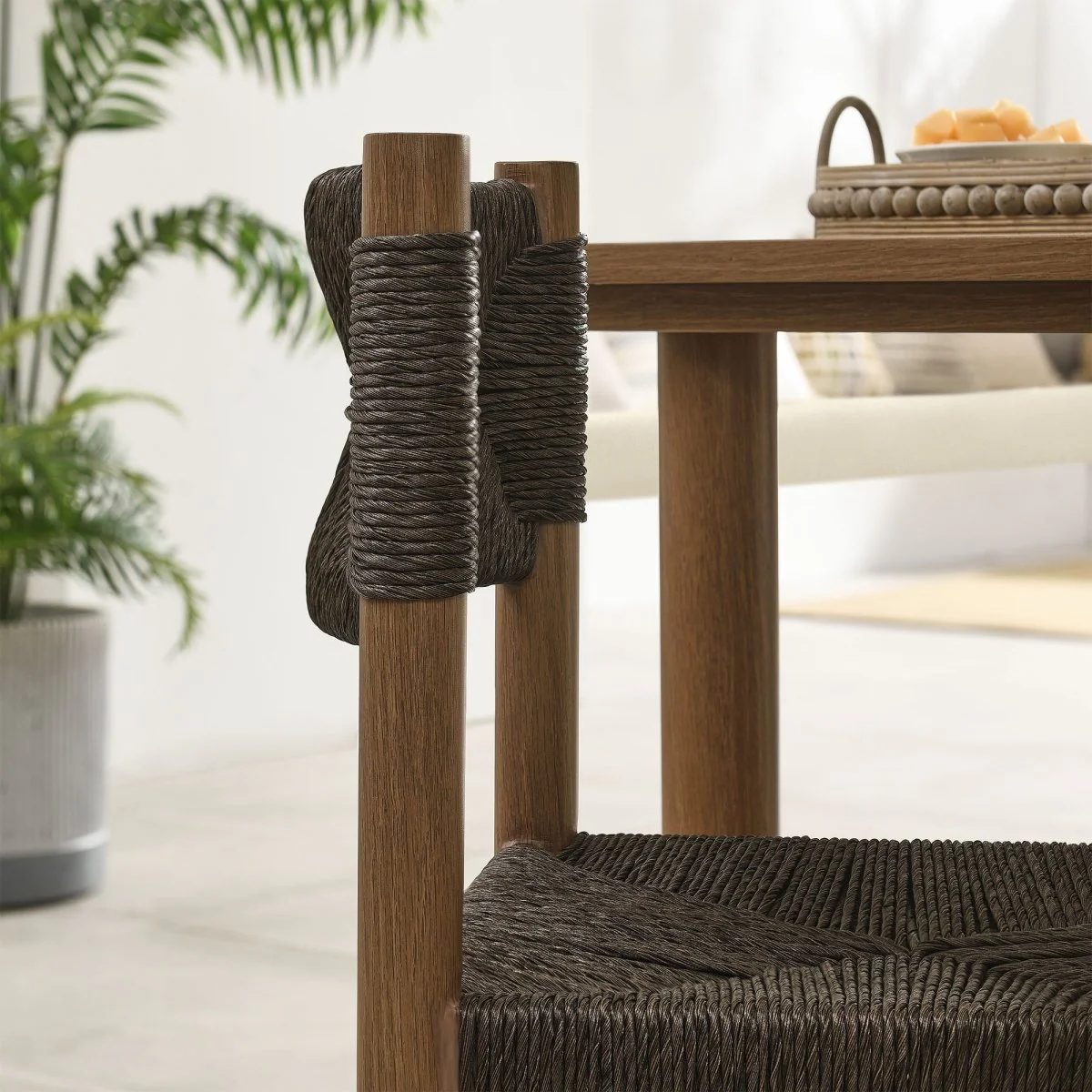 Outdoor Rattan and Aluminum Dining Side Chairs for Patio and Garden Dining - Image 5