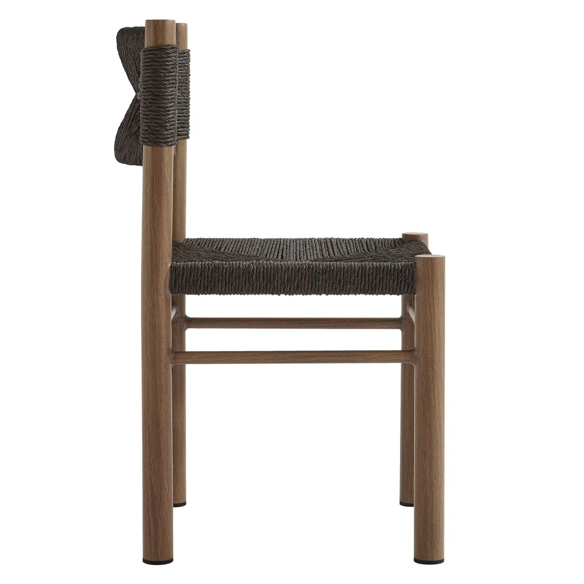 Outdoor Rattan and Aluminum Dining Side Chairs for Patio and Garden Dining - Image 7