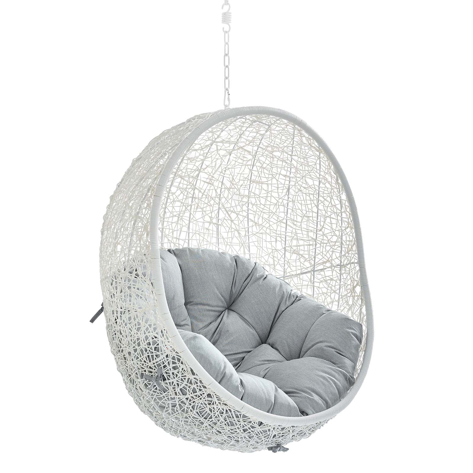 Outdoor Rattan Swing Lounge Chair, Weatherproof Patio Hanging Seat for Garden - Image 15