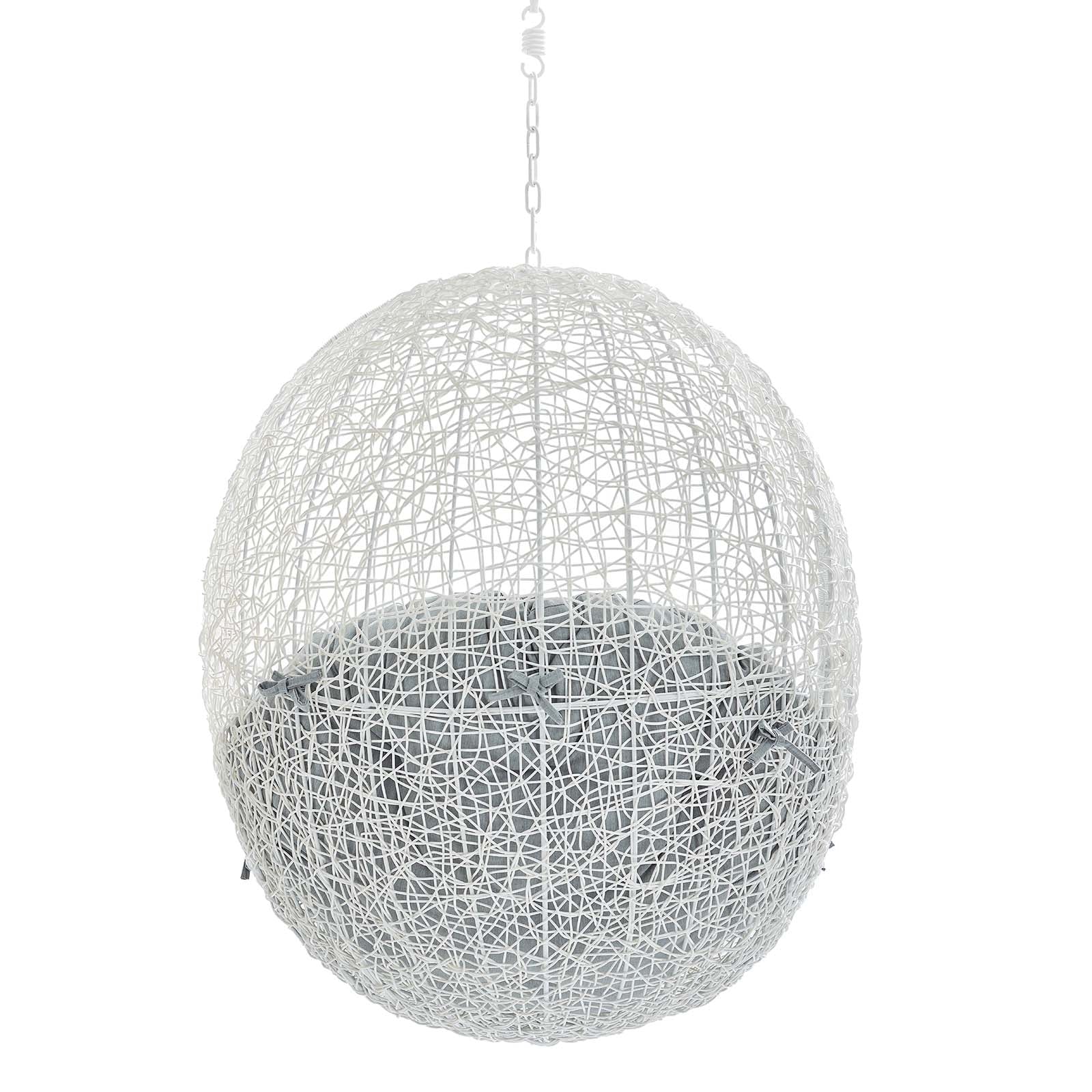 Outdoor Rattan Swing Lounge Chair, Weatherproof Patio Hanging Seat for Garden - Image 17