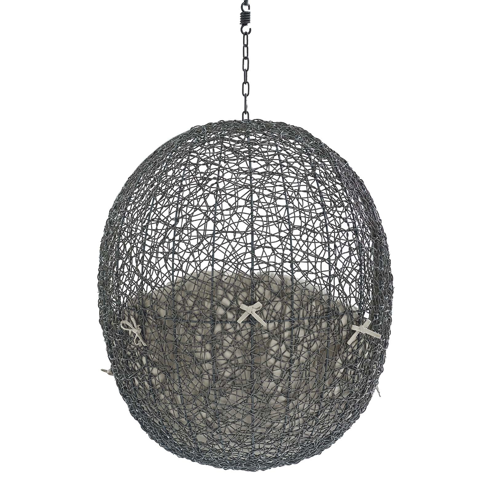 Outdoor Rattan Swing Lounge Chair, Weatherproof Patio Hanging Seat for Garden - Image 46