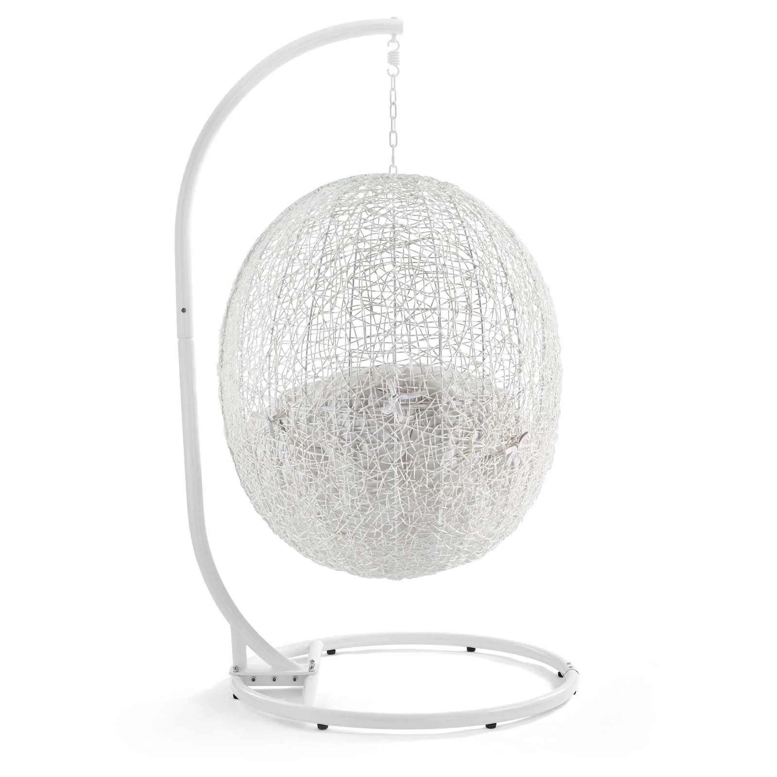 Outdoor Rattan Swing Lounge Chair, Weatherproof Patio Hanging Seat for Garden - Image 54