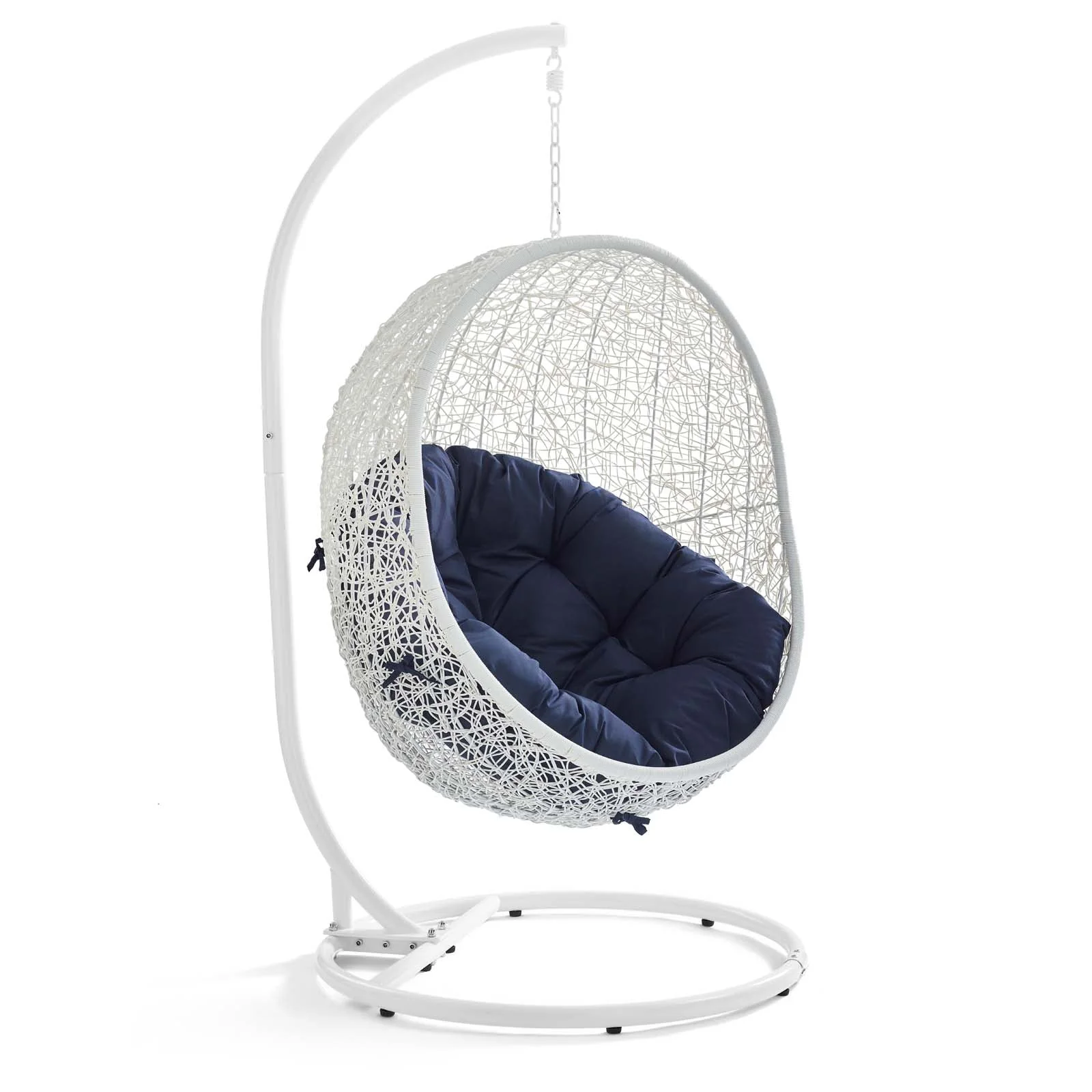 Outdoor Rattan Swing Lounge Chair, Weatherproof Patio Hanging Seat for Garden - Image 57