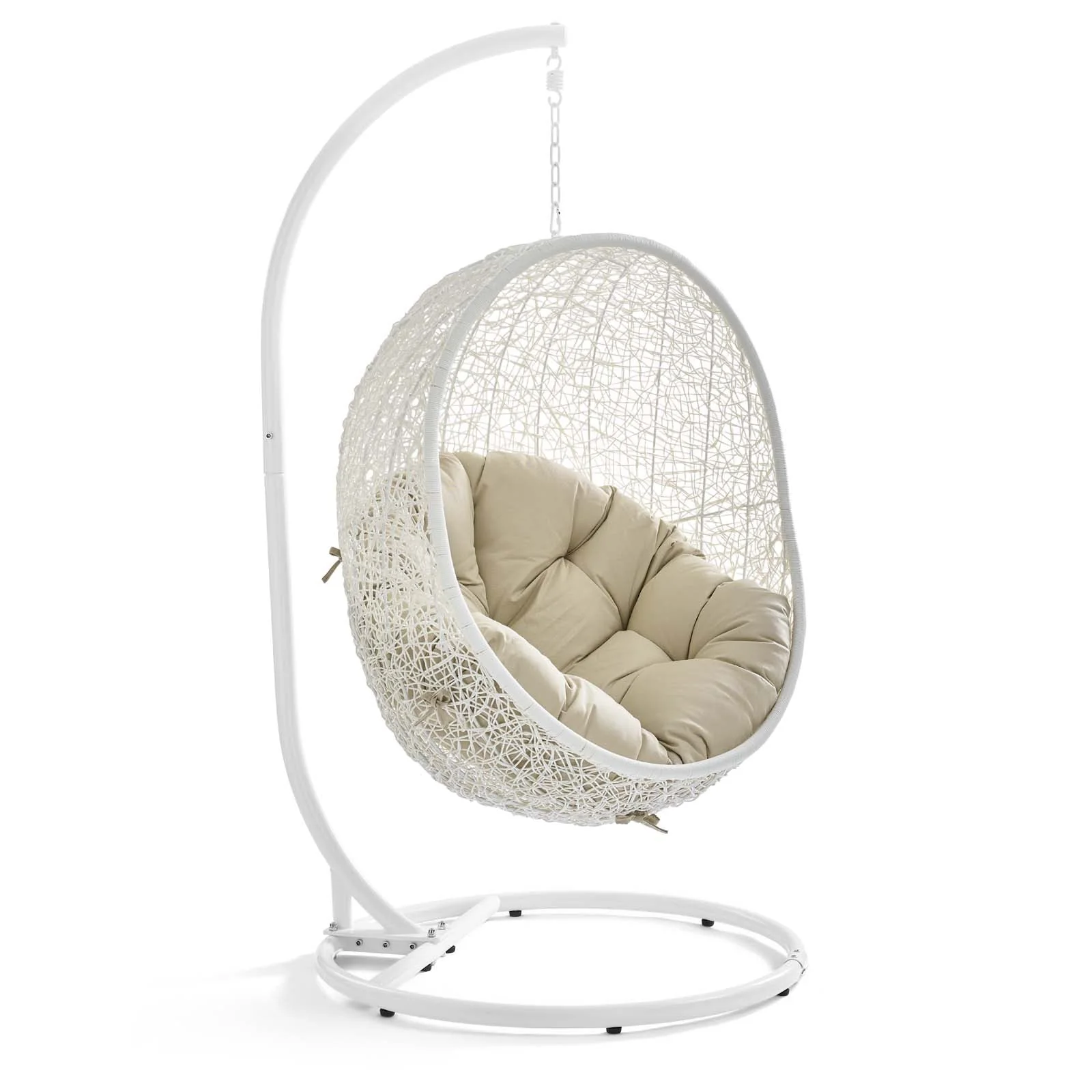 Outdoor Rattan Swing Lounge Chair, Weatherproof Patio Hanging Seat for Garden - Image 65