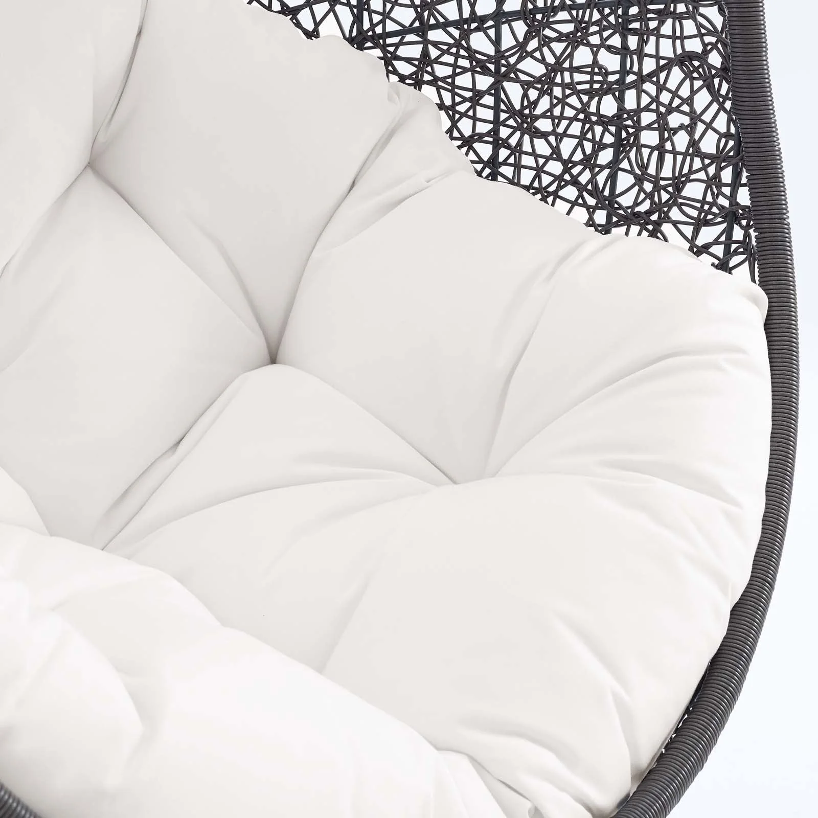 Outdoor Rattan Swing Lounge Chair, Weatherproof Patio Hanging Seat for Garden - Image 87