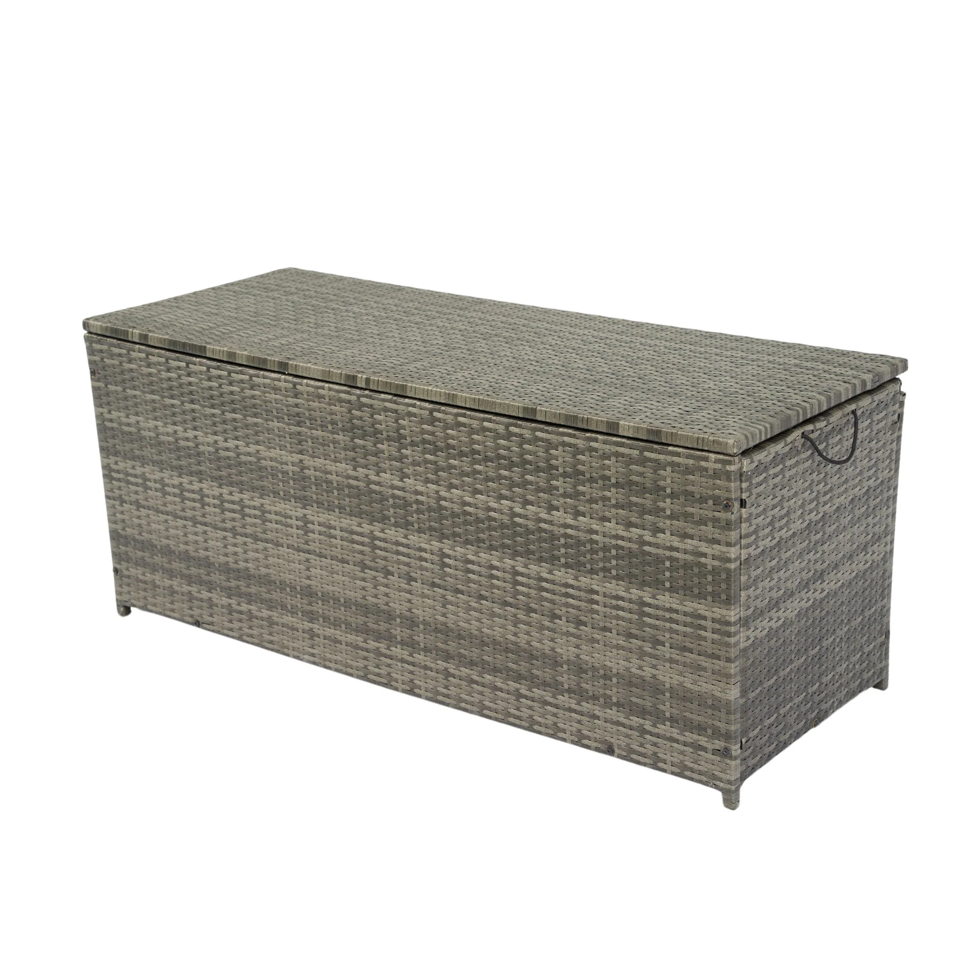 Outdoor Storage Box, Wicker Patio Deck Boxes With Lid, Outdoor Cushion Storage For Kids Toys, Pillows, Towel, Wicker - Image 18