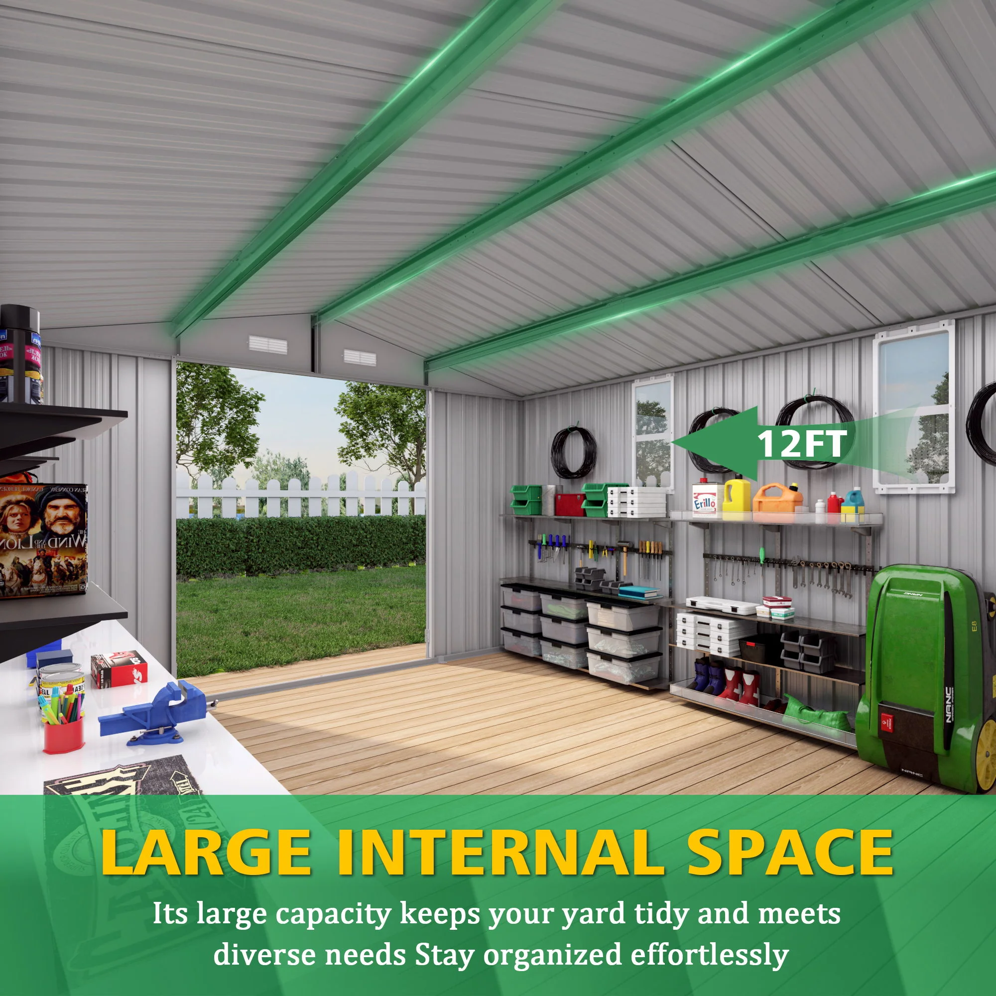Outdoor Storage Shed With Lockable Doors - Image 6