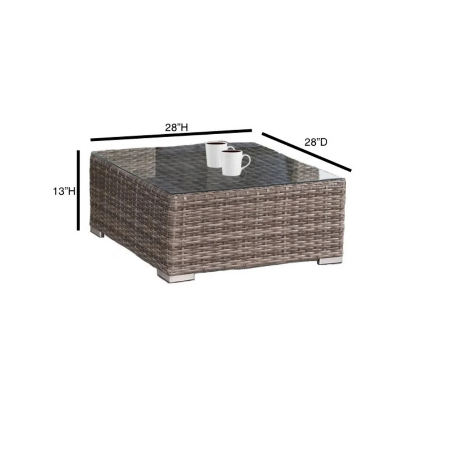 Outdoor Wicker Conversation Set With Cushions, All Weather - Image 30
