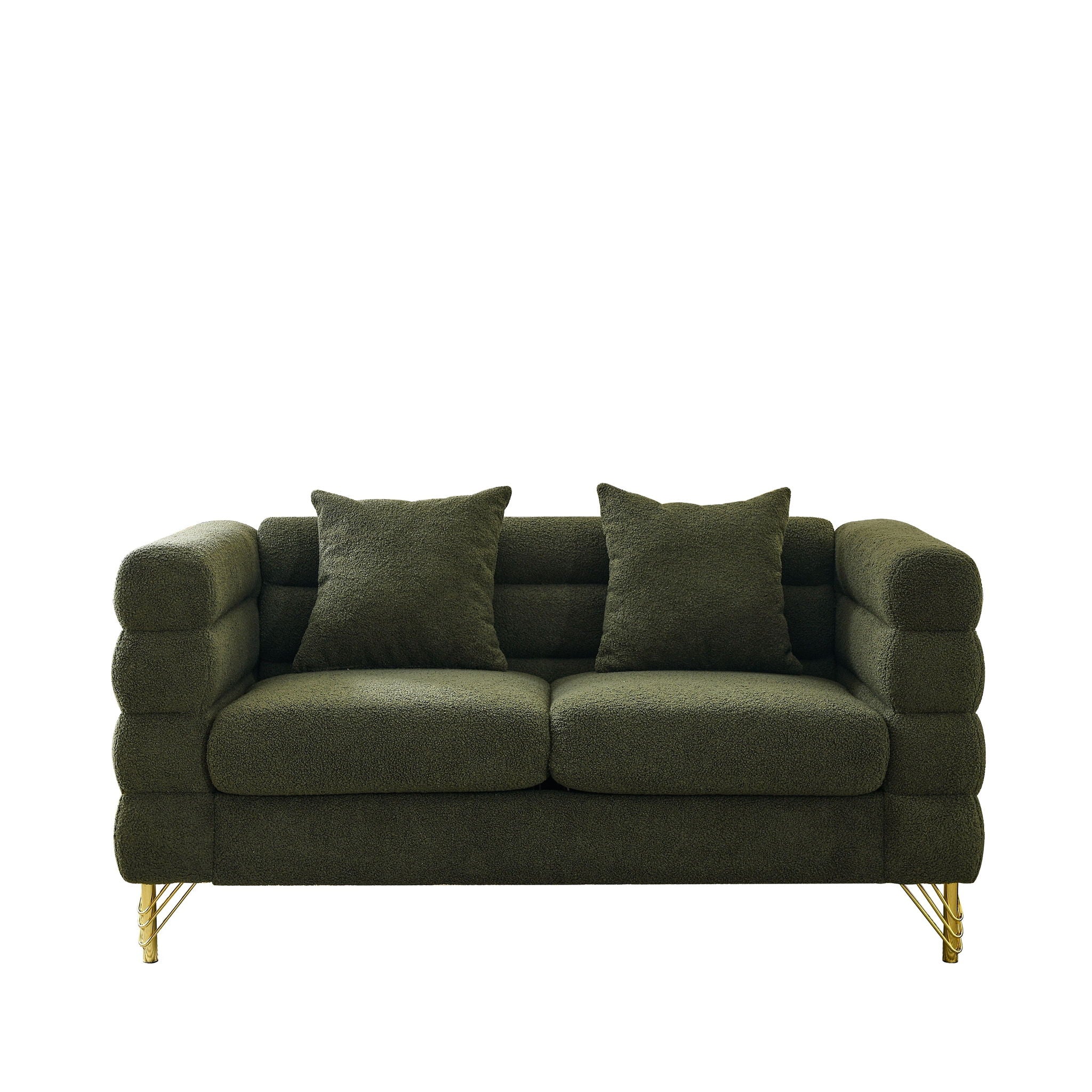 Oversized 2 Seater Sectional Sofa With Deep Seating And 2 Pillows - Image 5