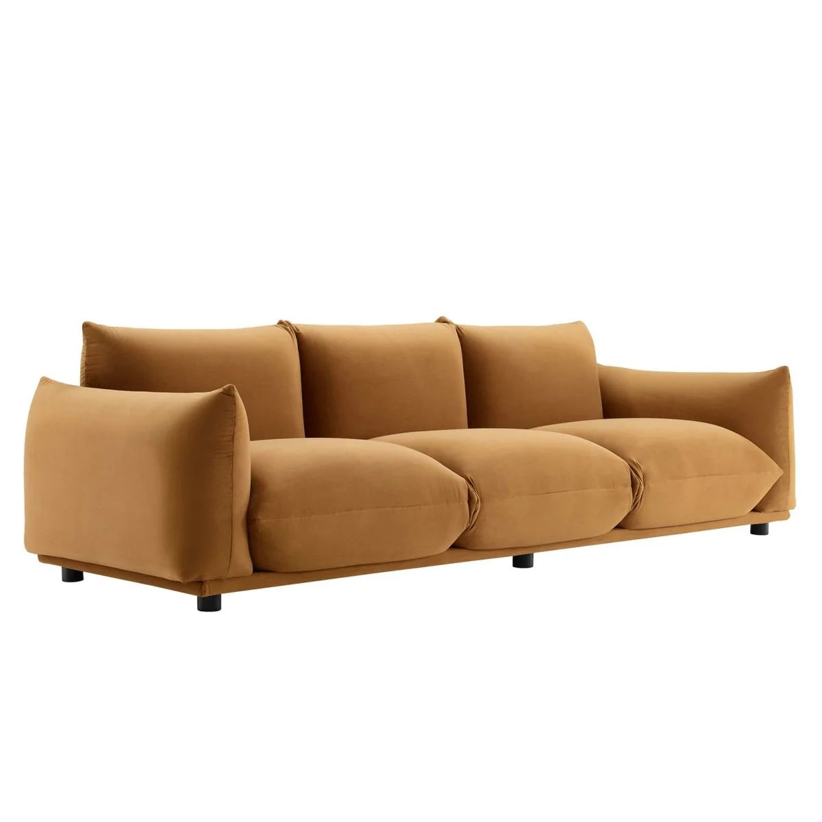 Overstuffed Performance Velvet Sofa